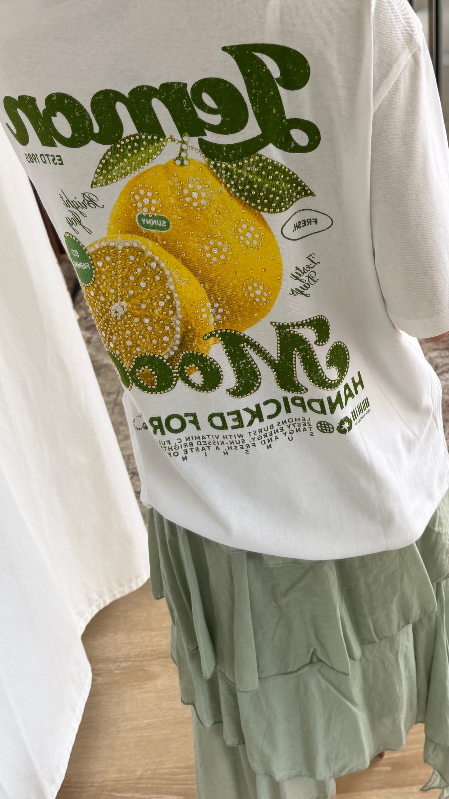 Amalfi Lemon Oversized Tee