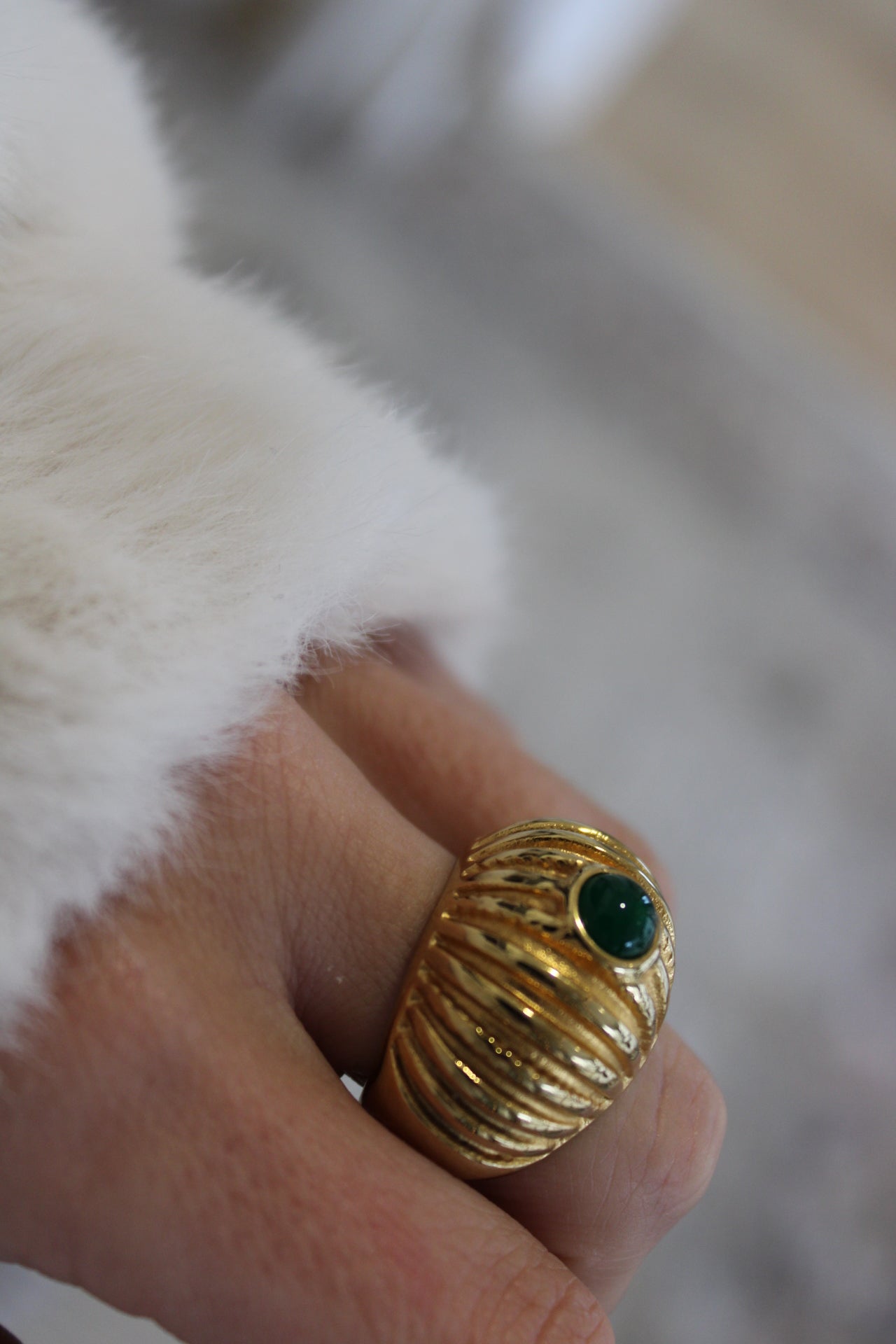Ring with Green Stone