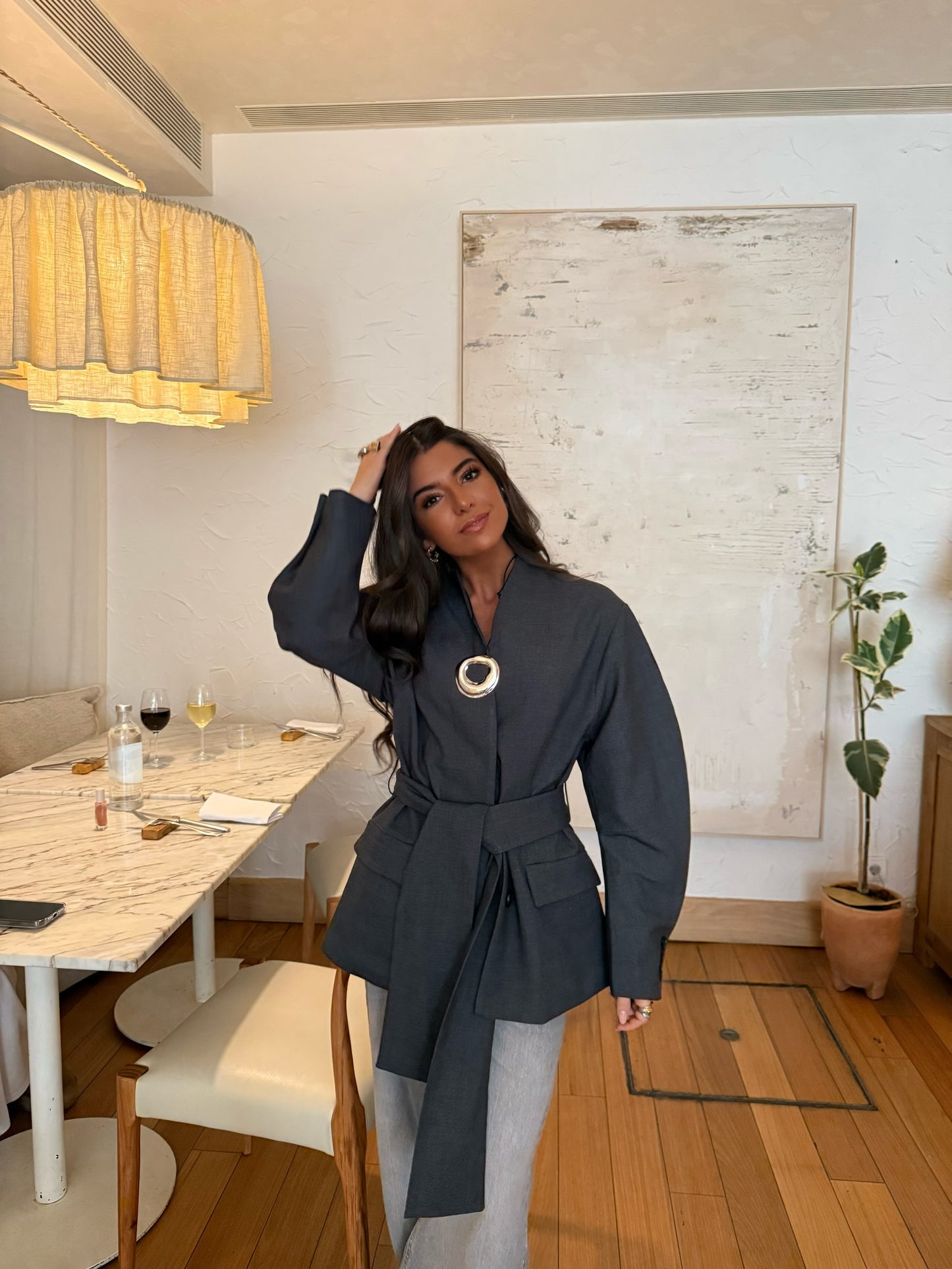 Belted Structured Blazer