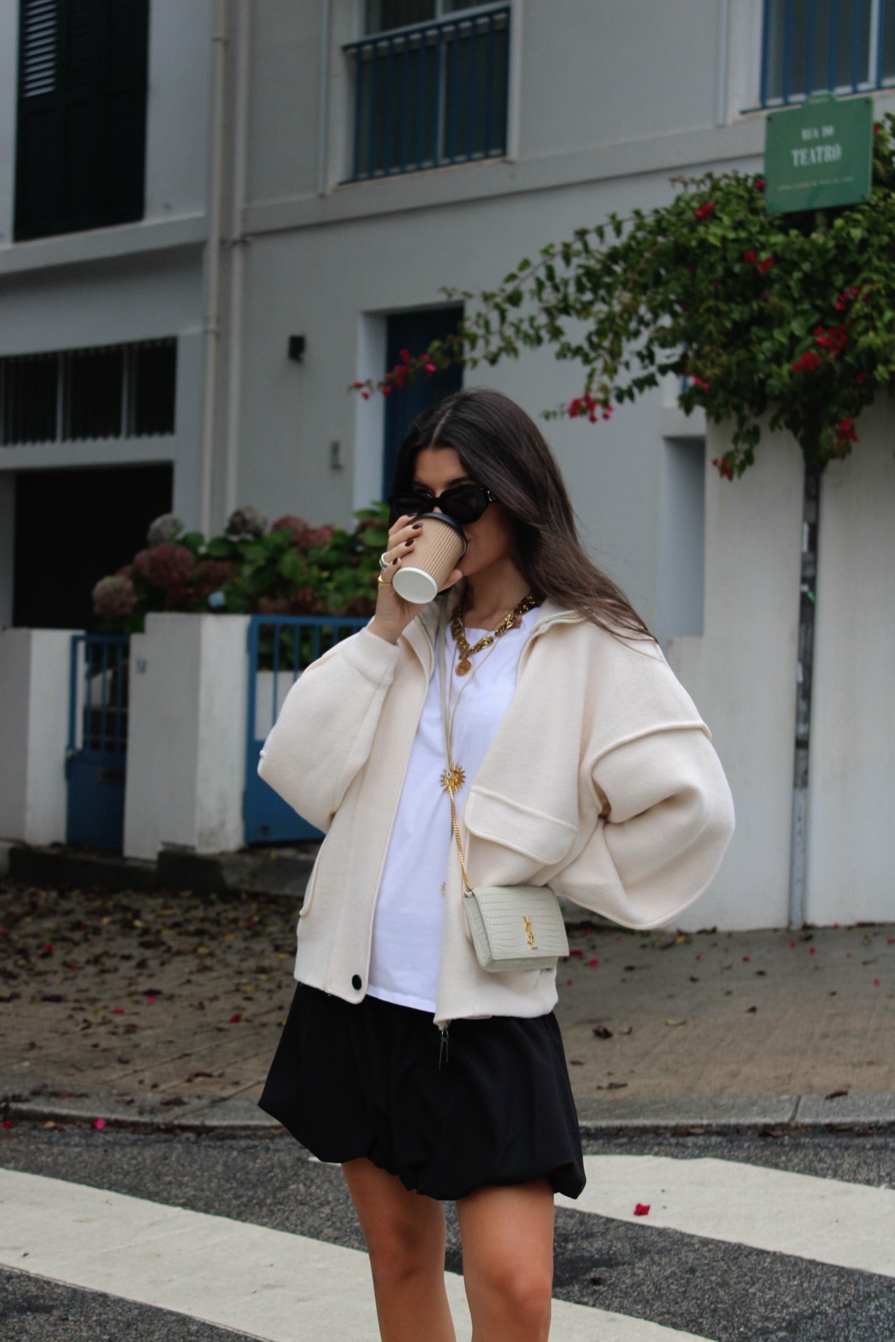Off-White Double Knit Bomber