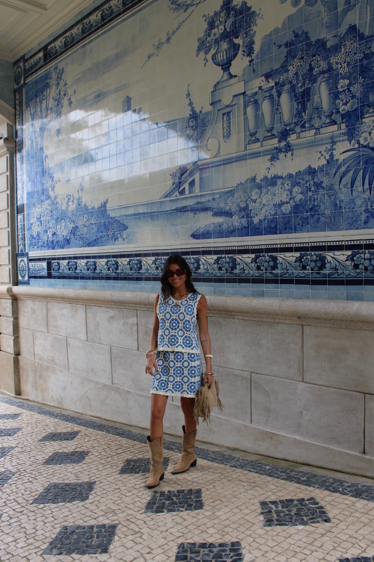 Two-Piece Crochet Set: Top and Skirt