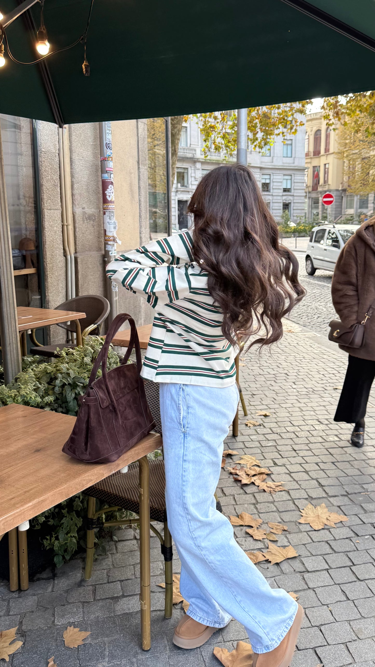Christmas Mood Striped Long Sleeve Top