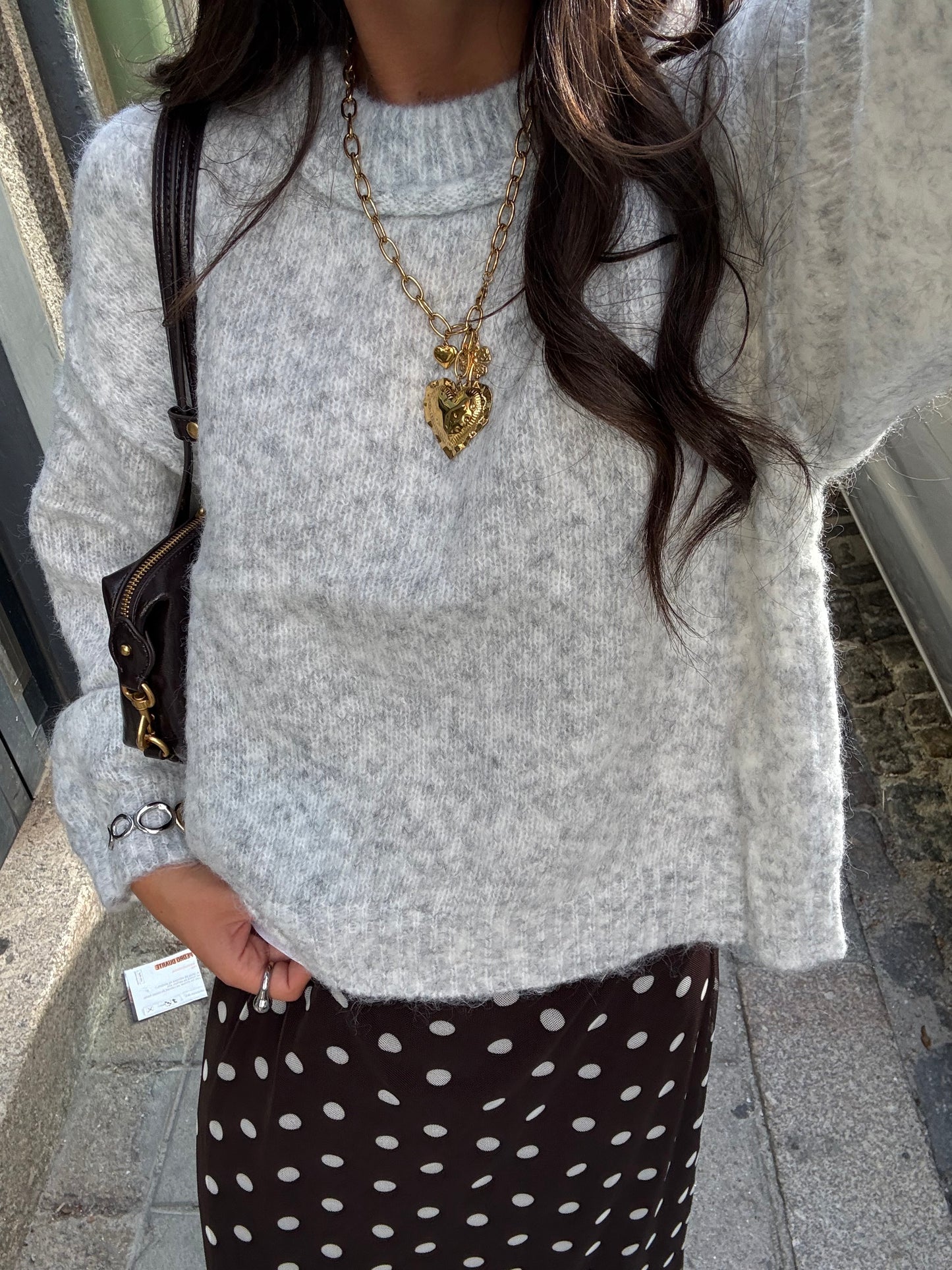 Grey Wool-Blend Sweater