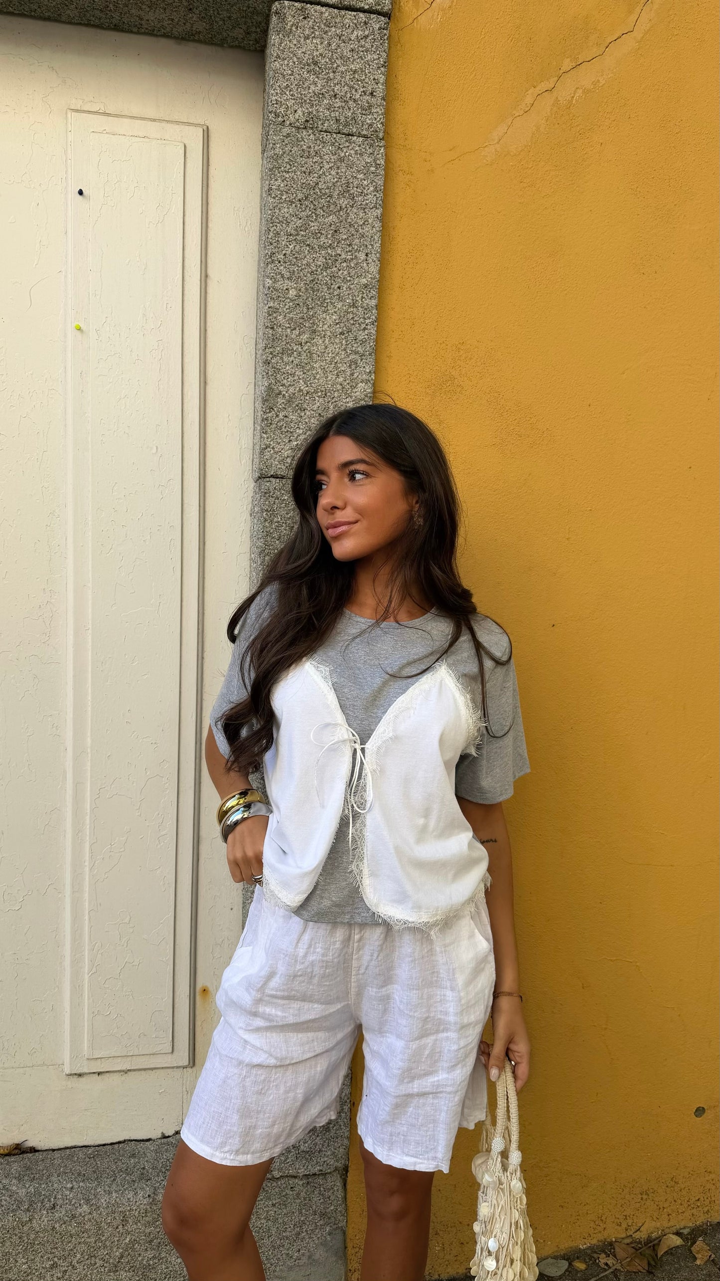 Heather Grey Layered Tee