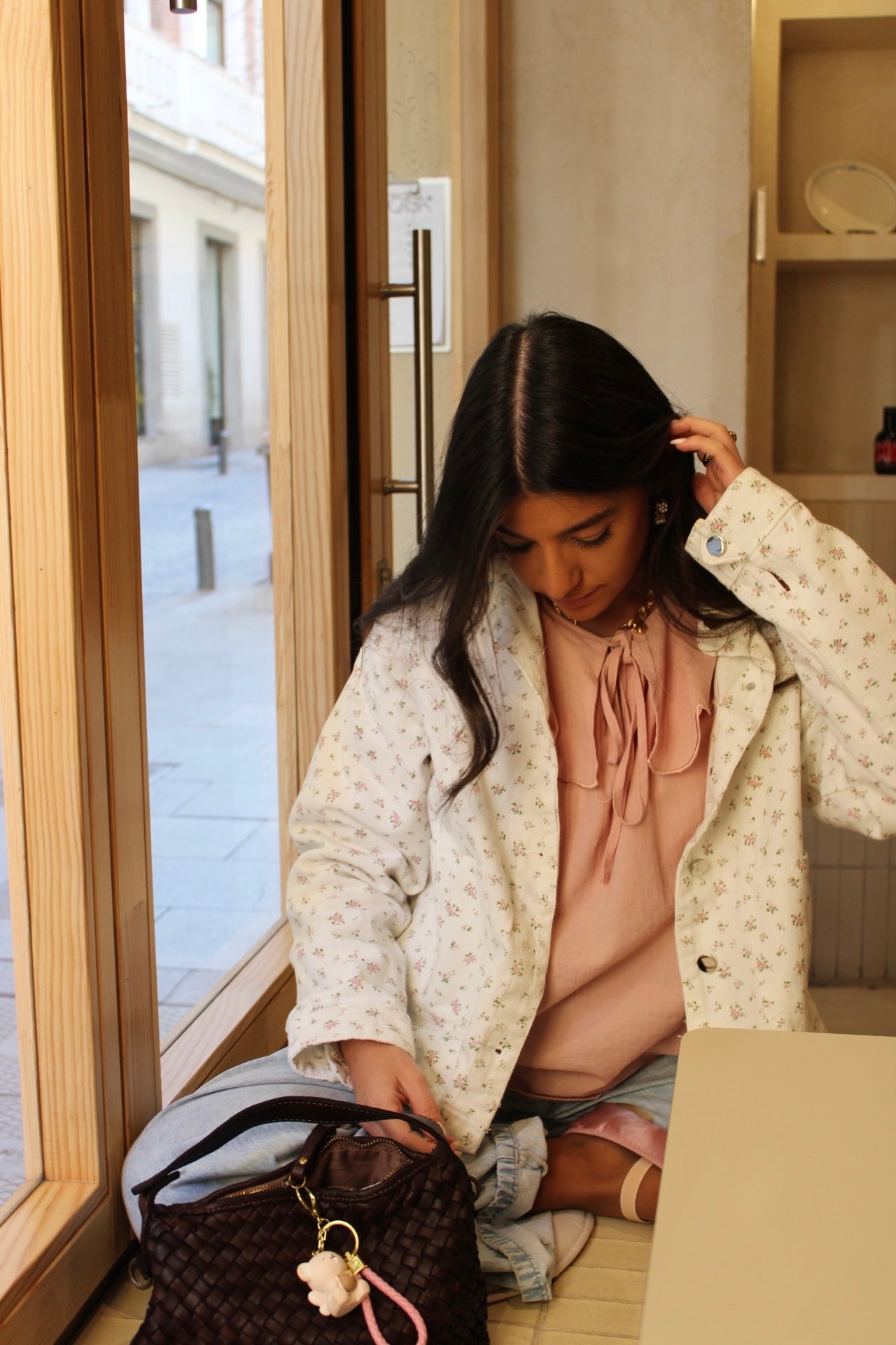 Collared Blouse In Light Pink