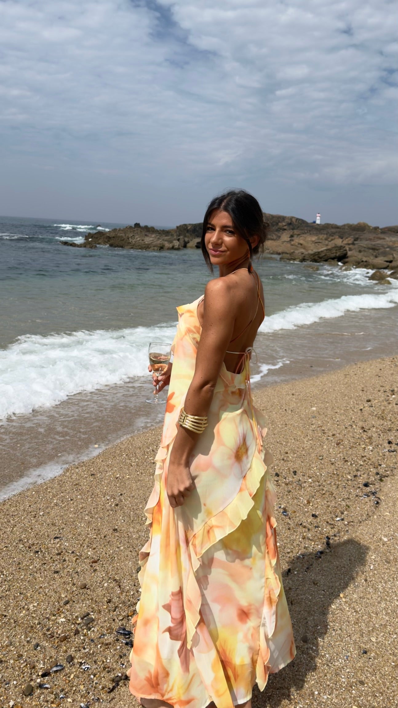Golden Hour Open-Back Dress