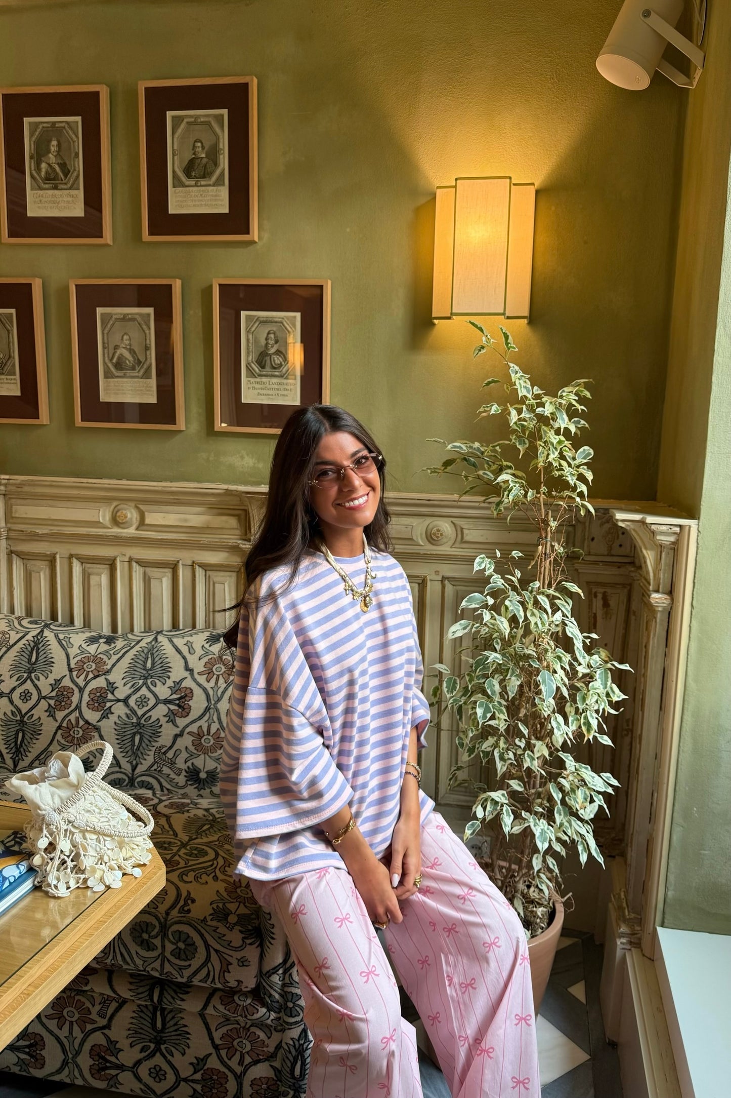 Baby Pink and Lilac Striped T-shirt