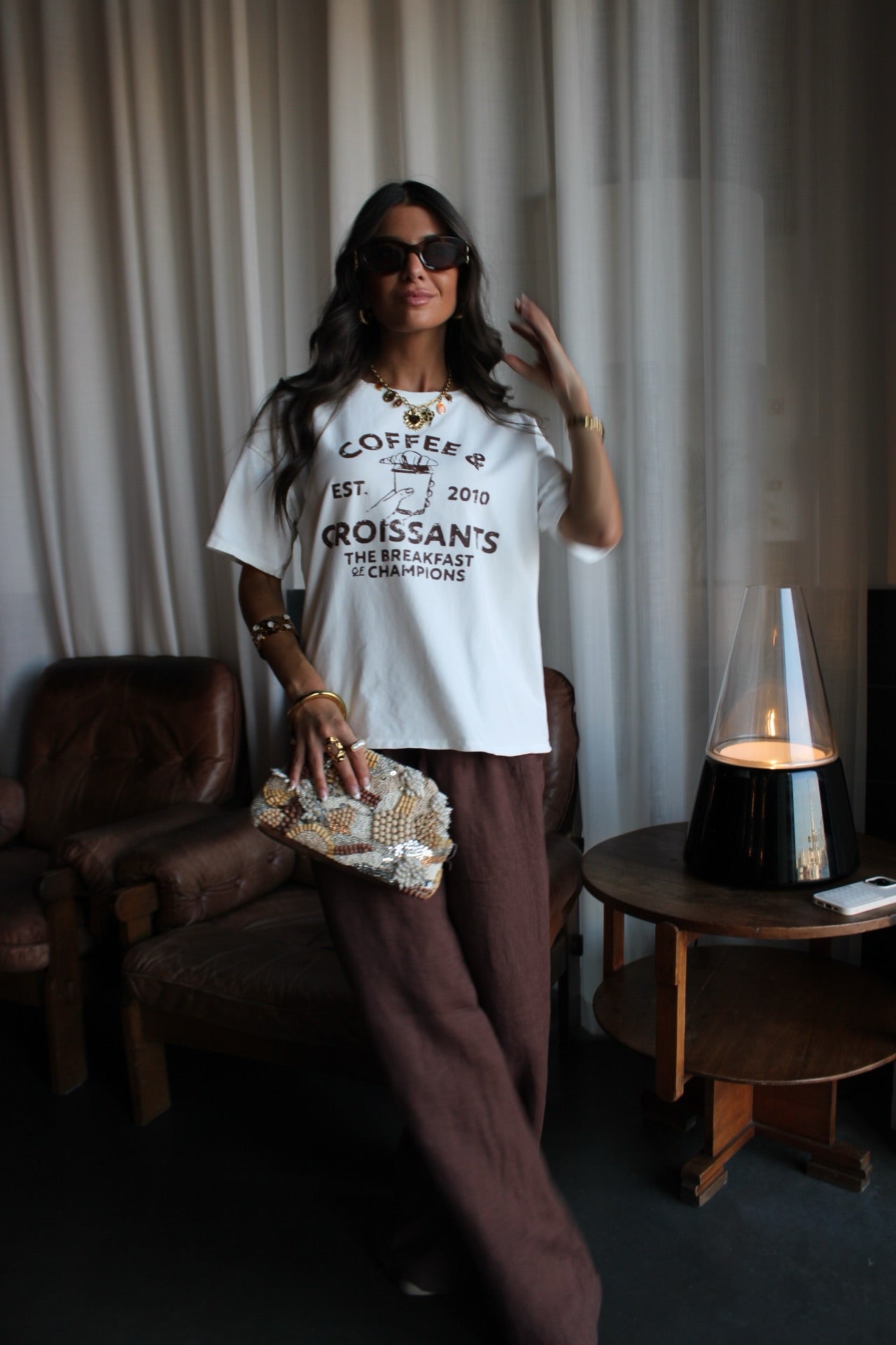 T-shirt "Coffee & Croissants"
