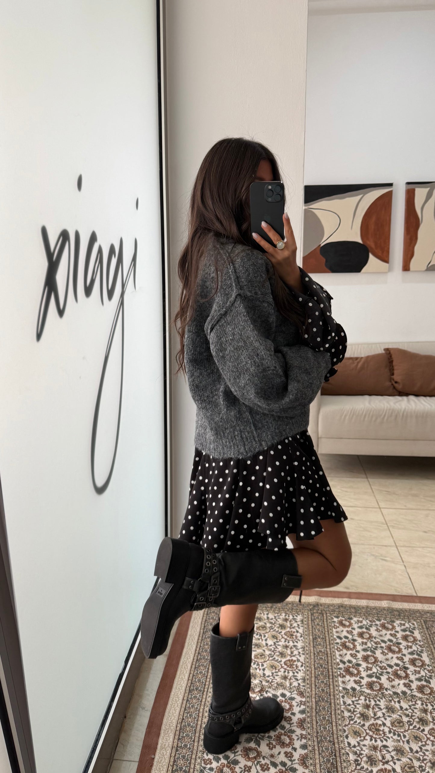 Dark Grey Wool-Blend Sweater