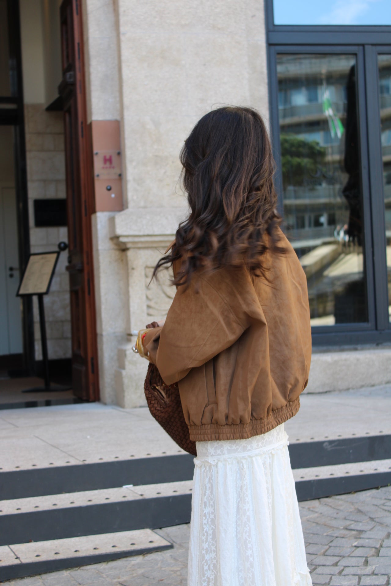 Camel Suede-Effect Jacket