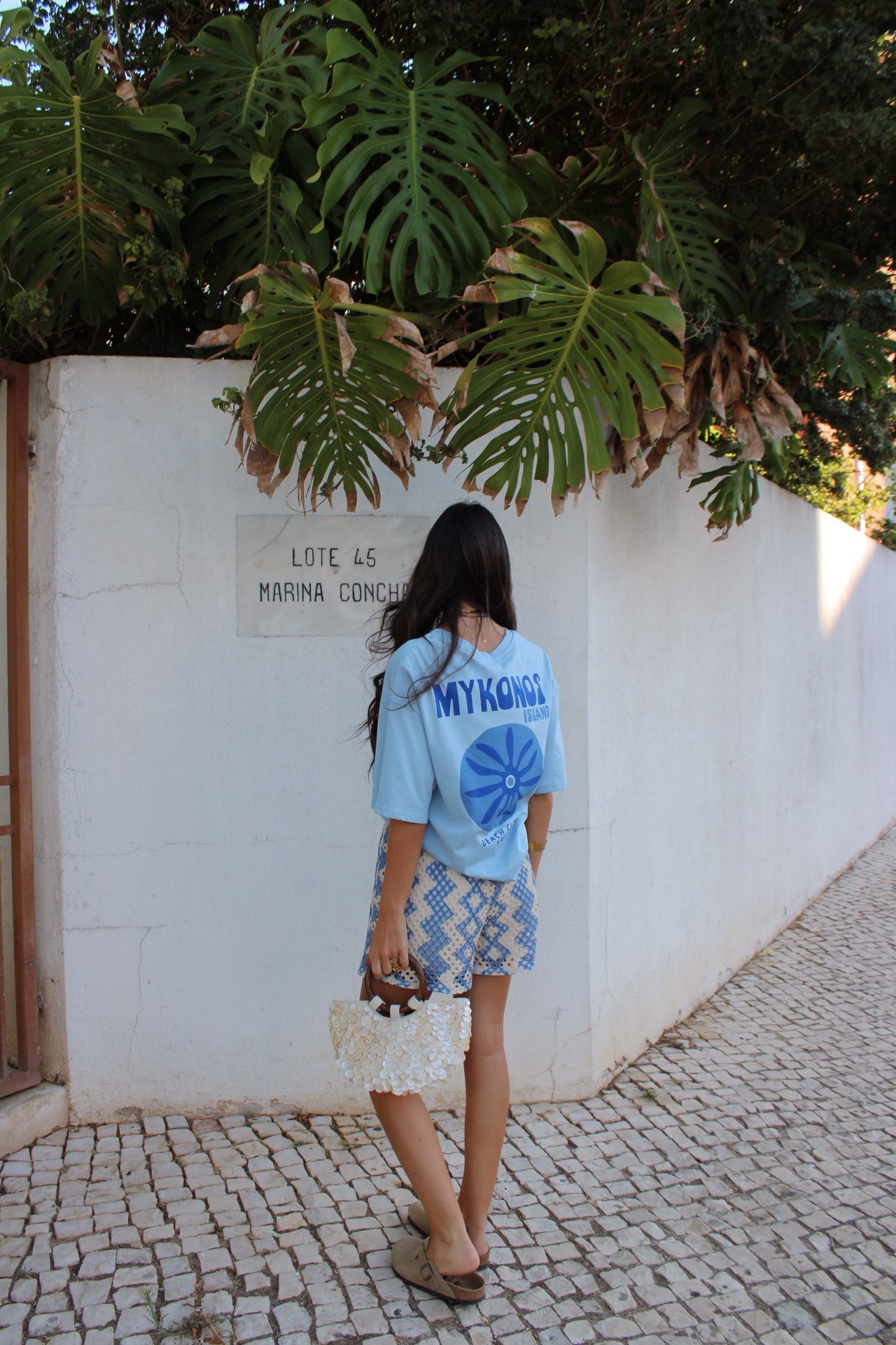 T-shirt "Mykonos Island" in Blue