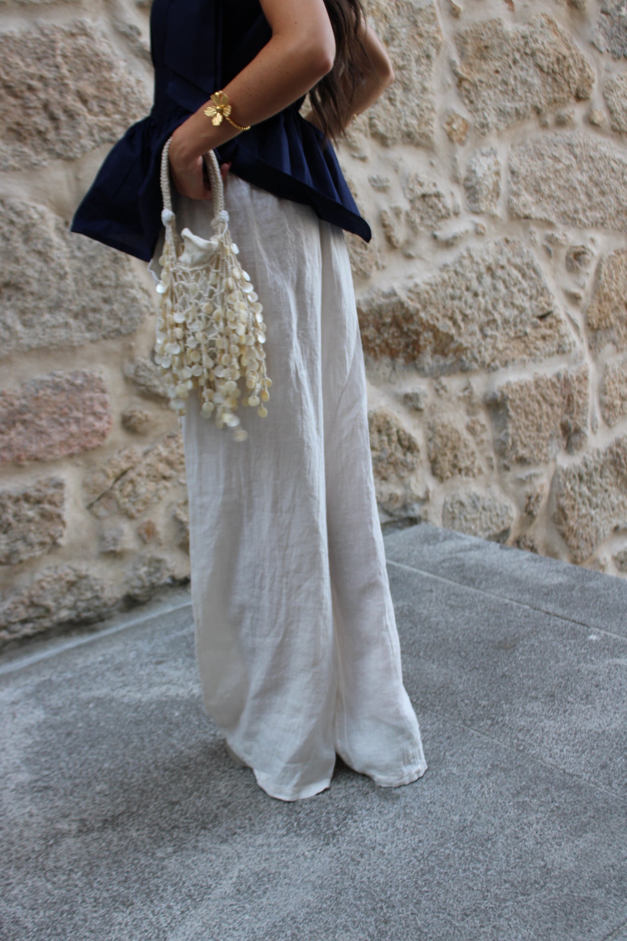 Linen Trousers in Off White