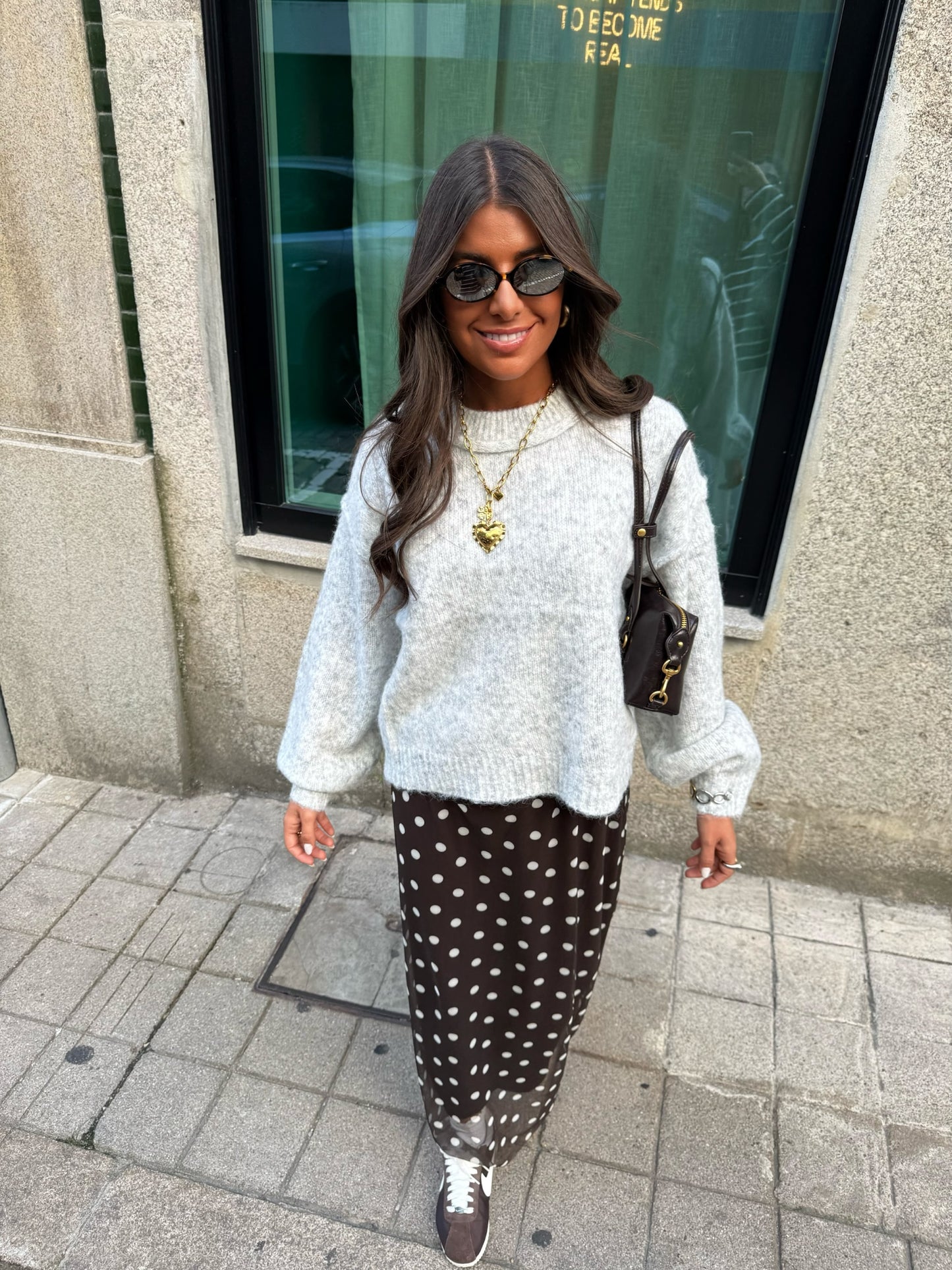 Grey Wool-Blend Sweater