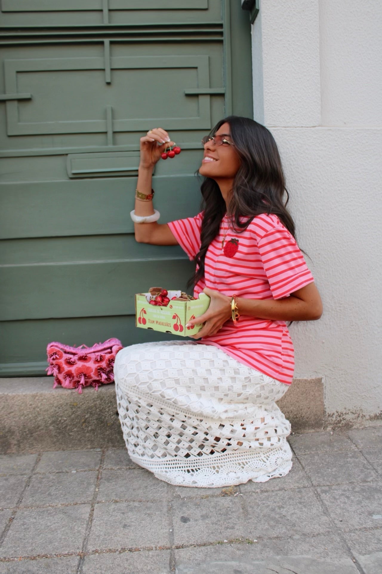 Pink & Red Tomato T-shirt
