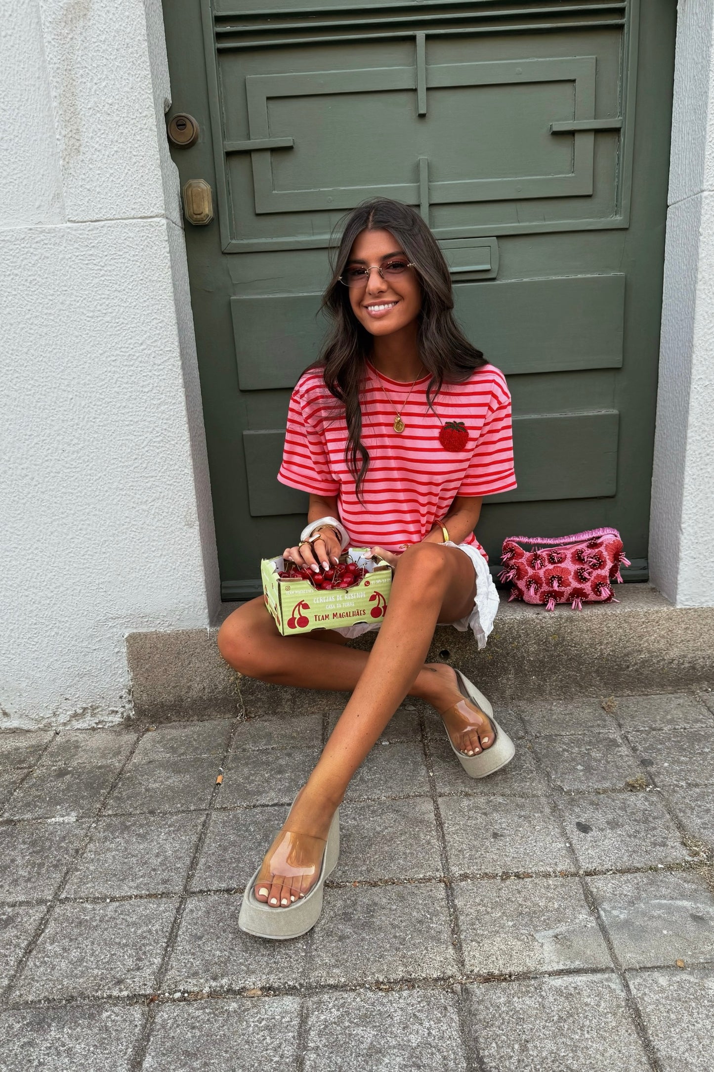 Pink & Red Tomato T-shirt