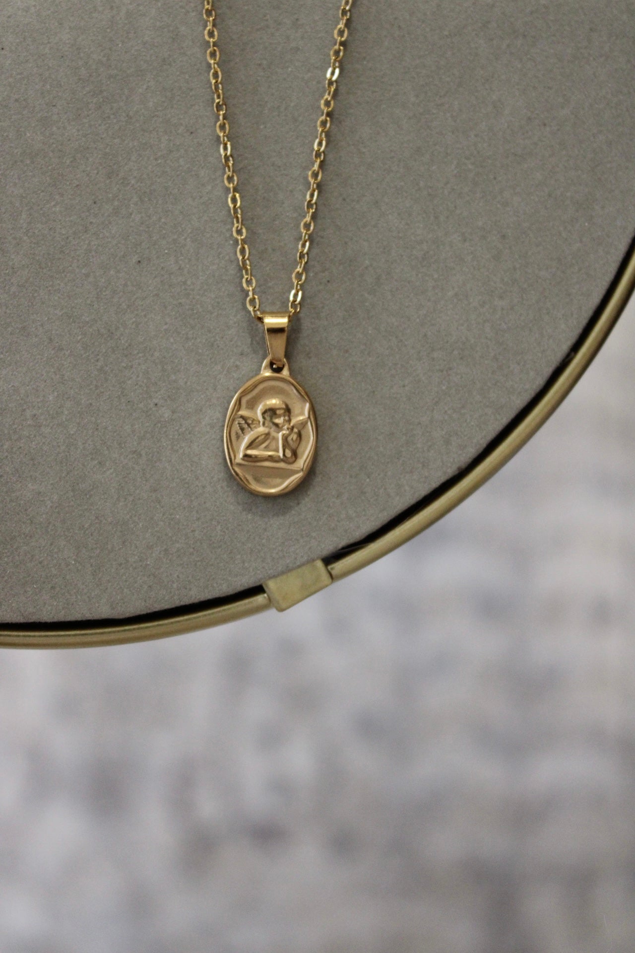 Necklace With Oval Medal