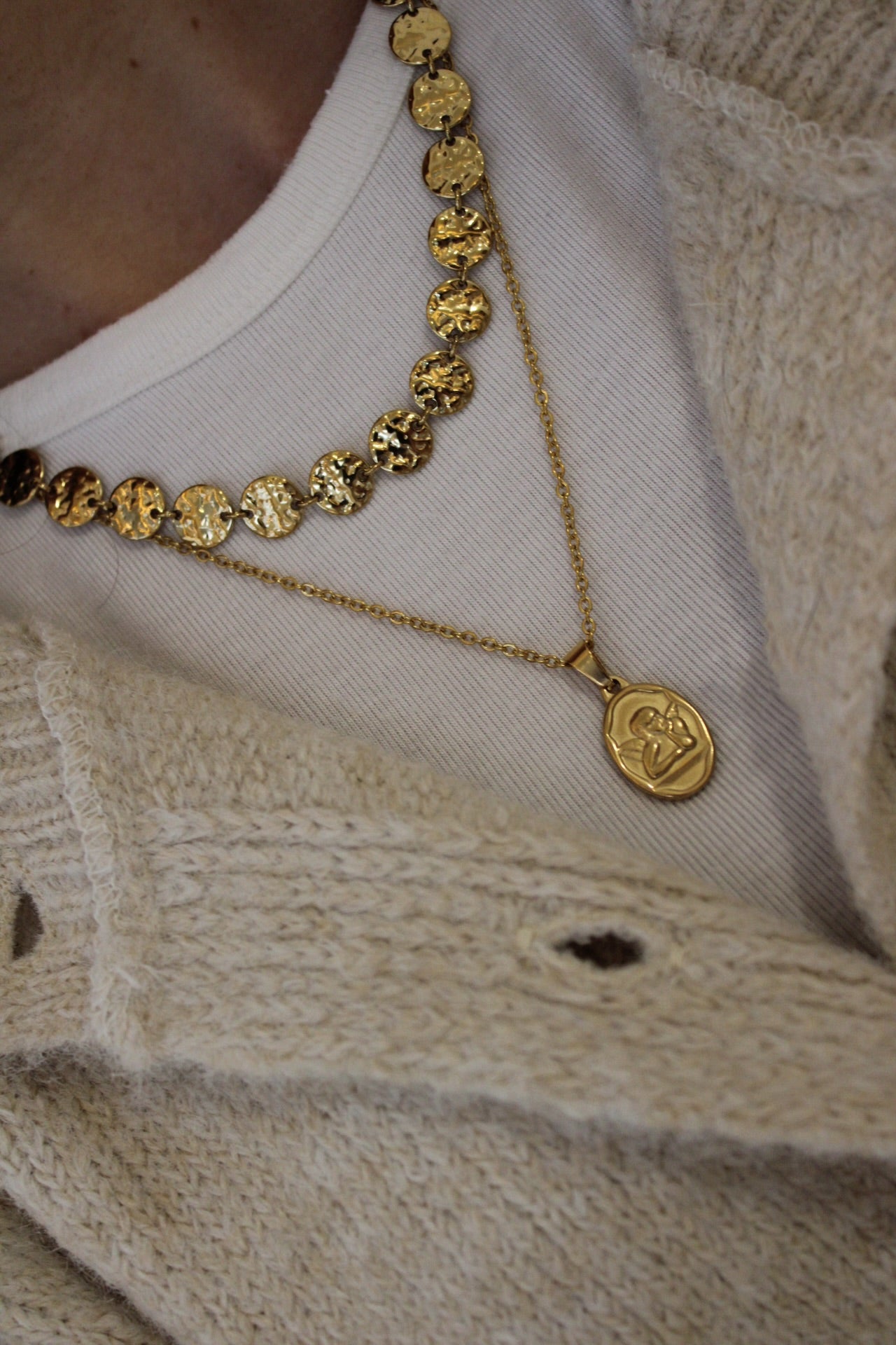 Necklace With Oval Medal
