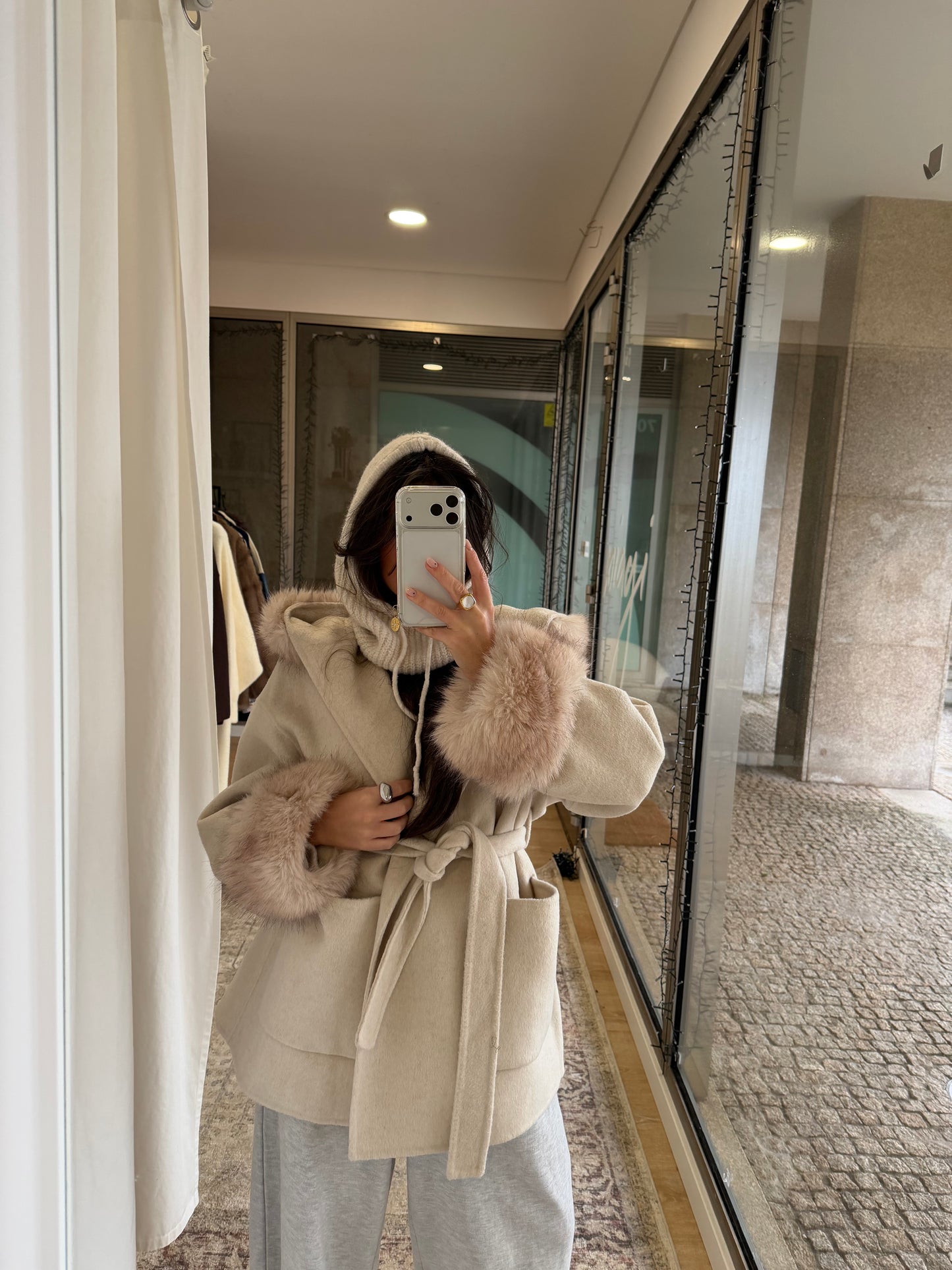 Off-White Knit Balaclava