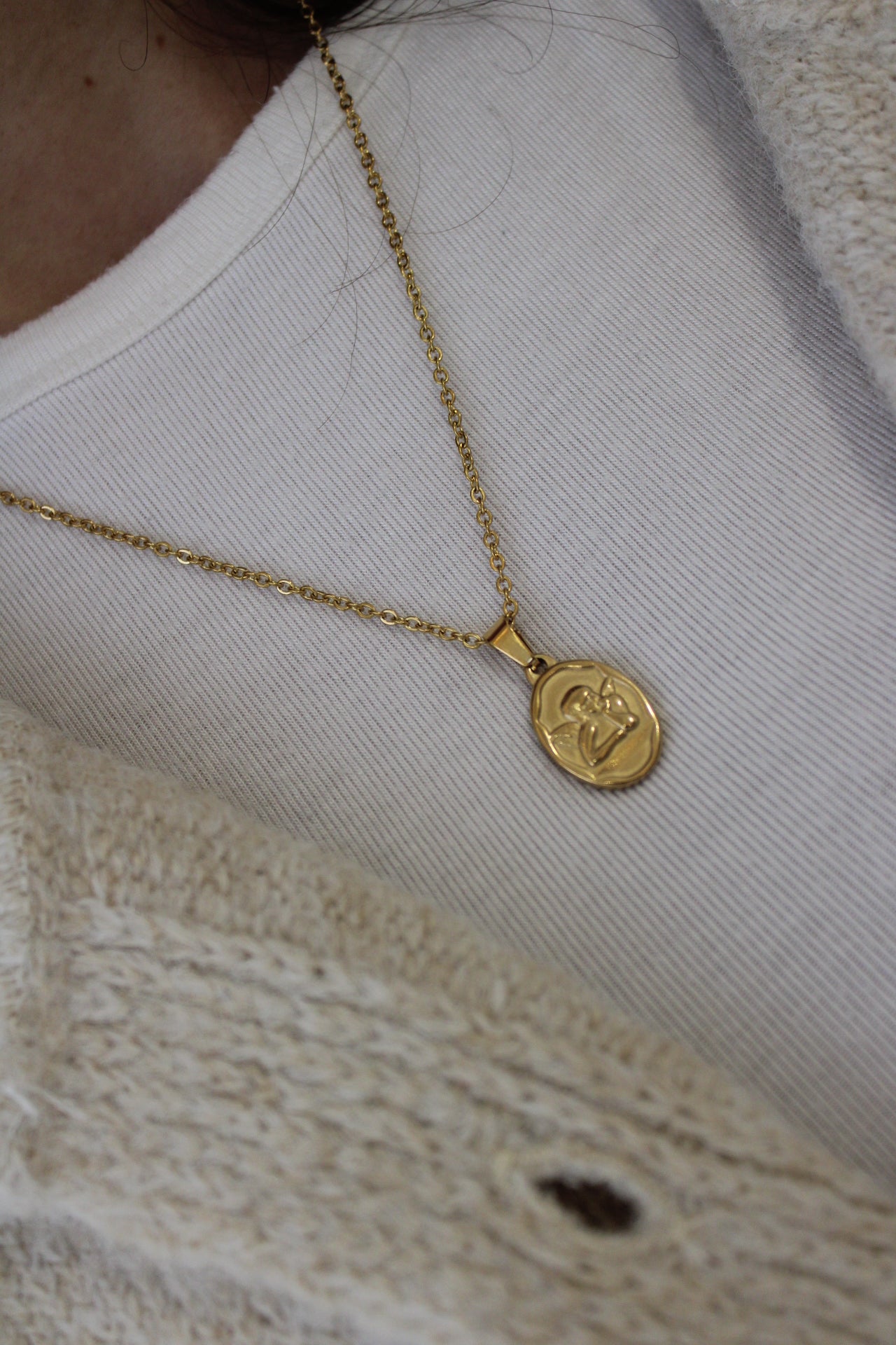 Necklace With Oval Medal