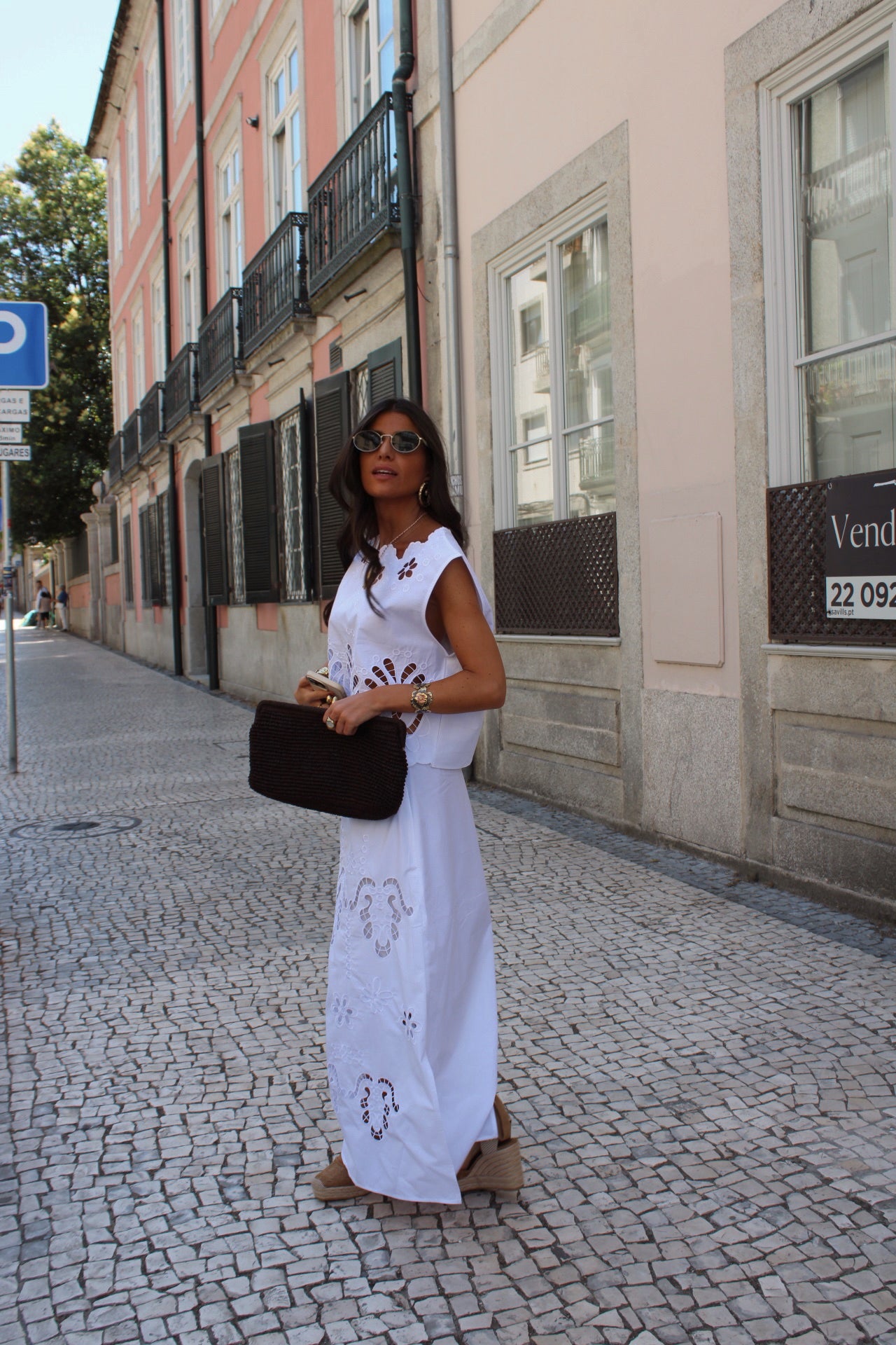 Embroidered Top & Maxi Skirt Set