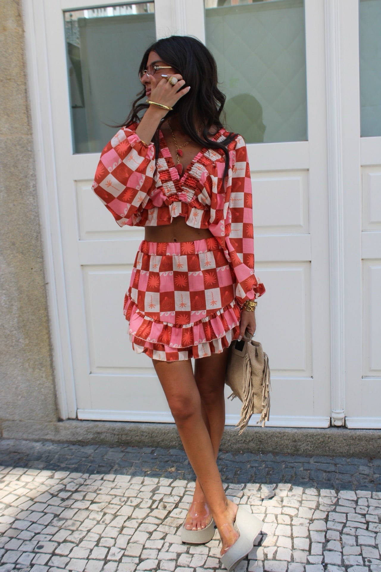 Terracotta Patterned Co-ord Set