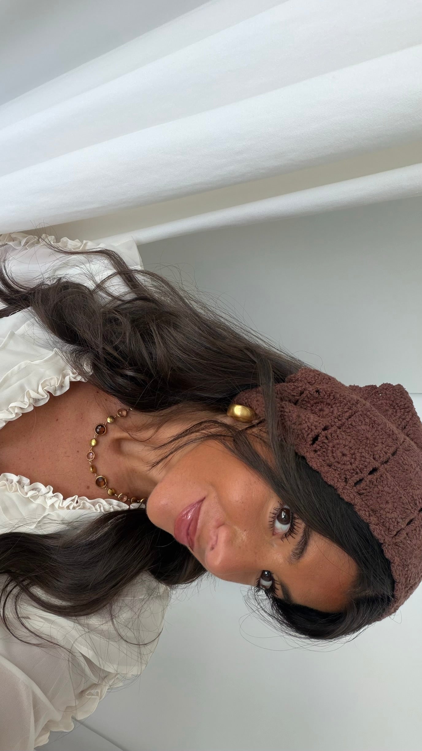 Brown Chocolate Crochet Bandana