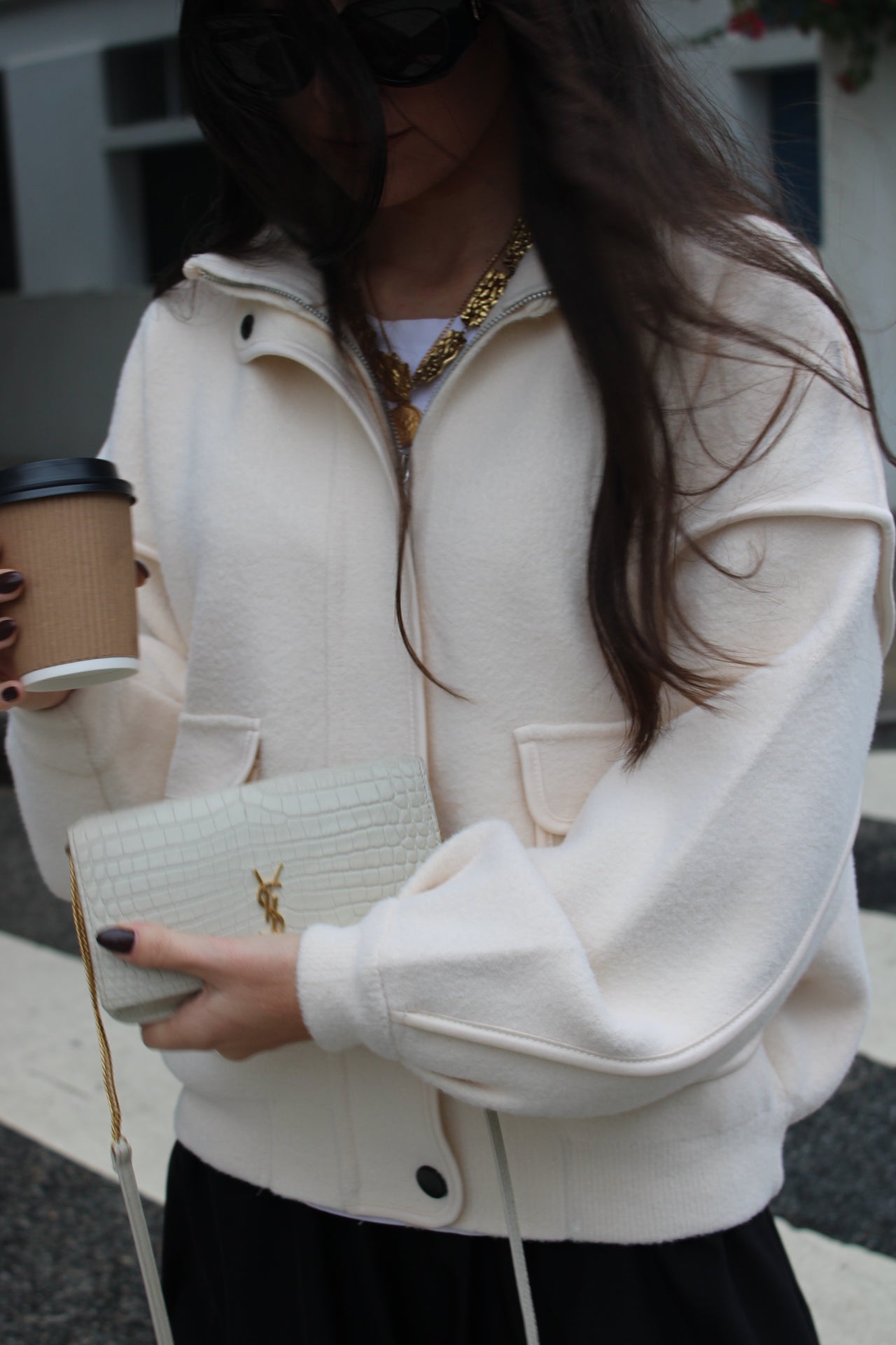 Off-White Double Knit Bomber