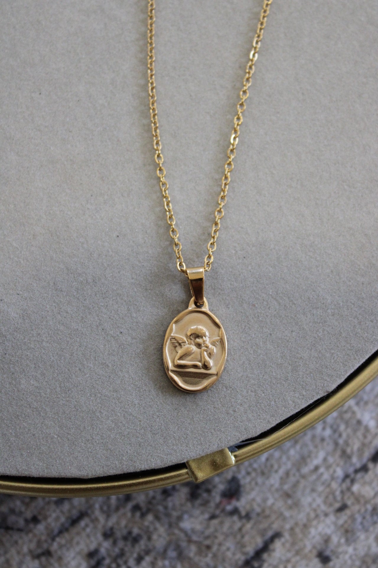 Necklace With Oval Medal