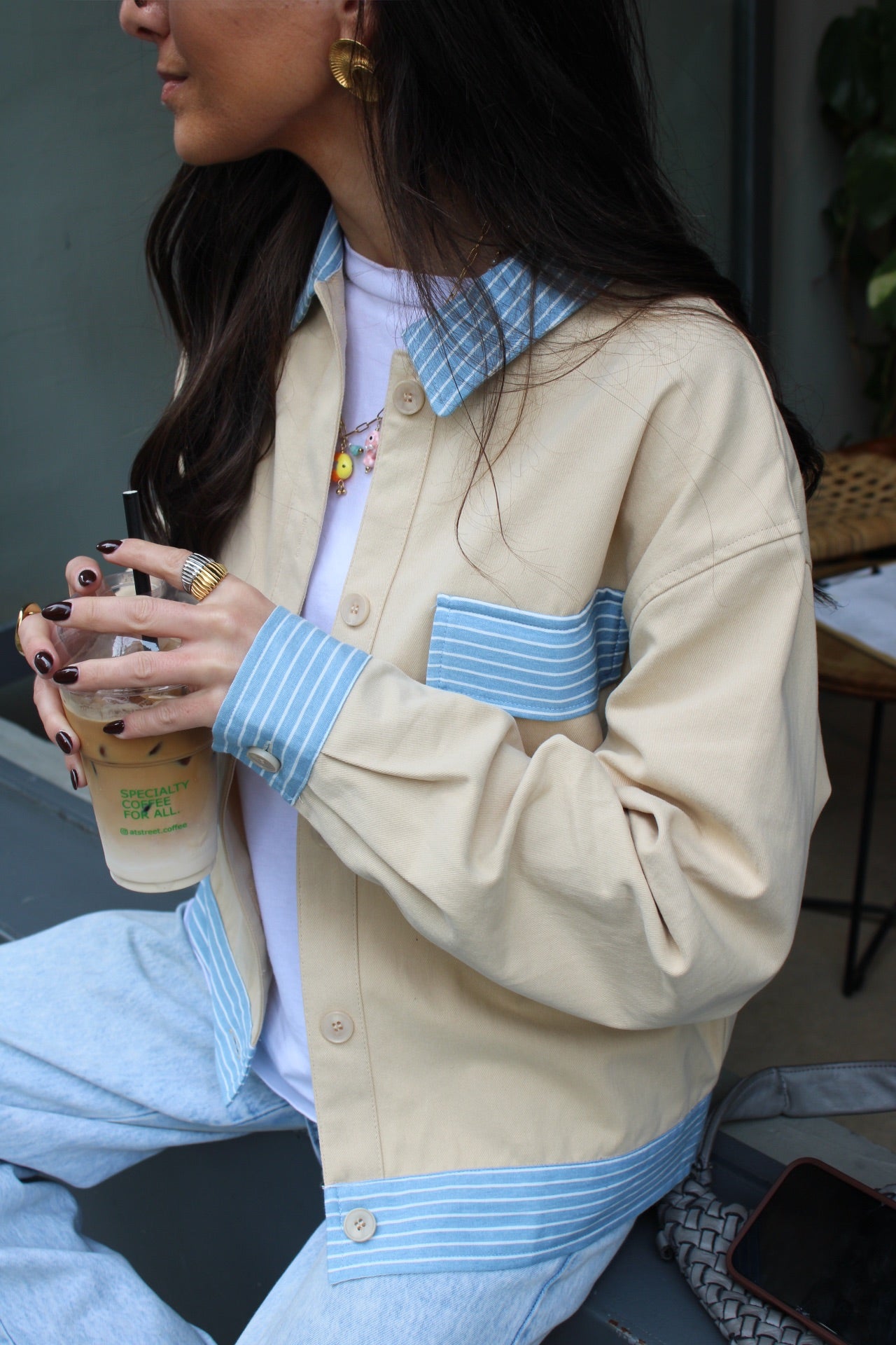 Jacket with Stripe Details