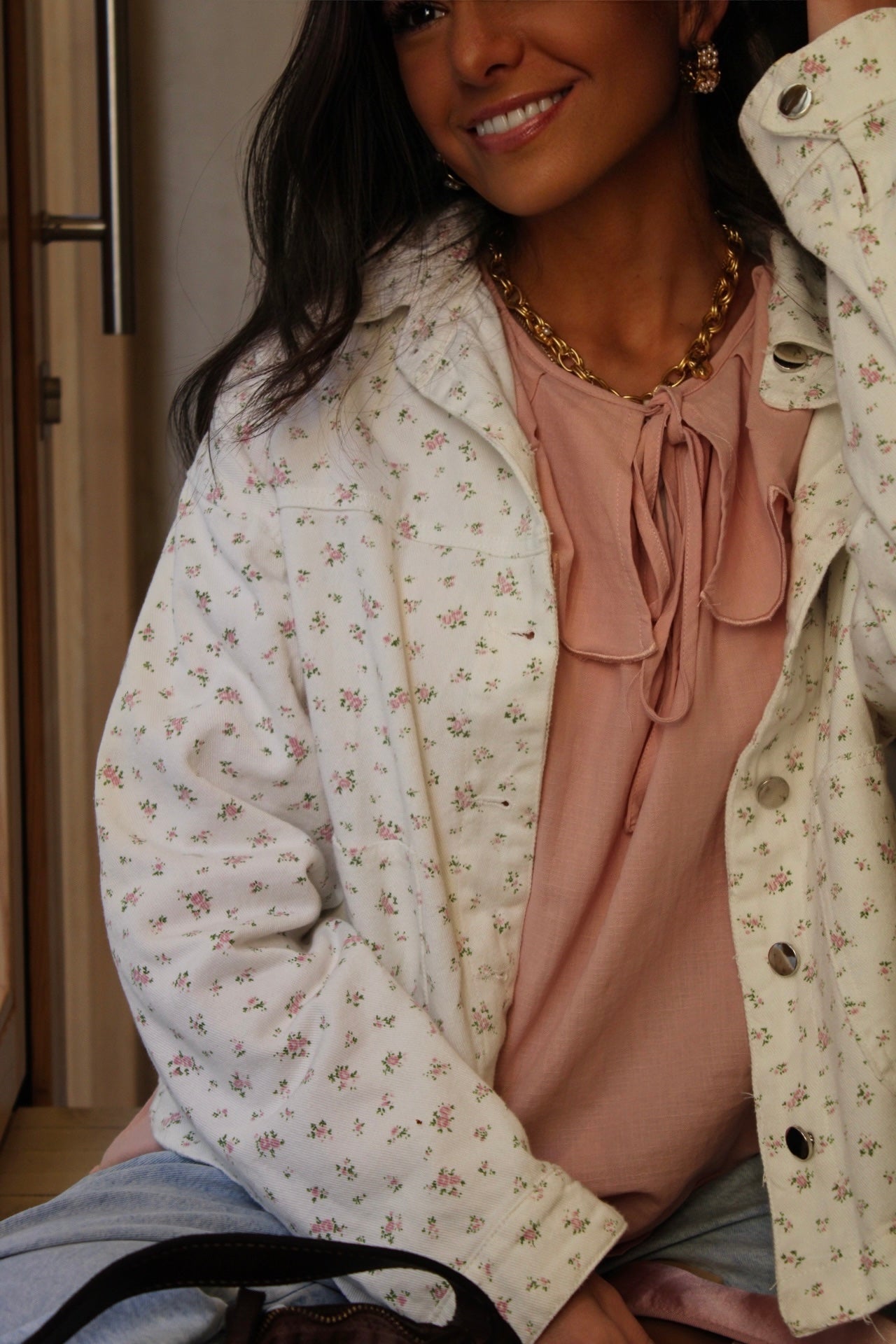 Collared Blouse In Light Pink
