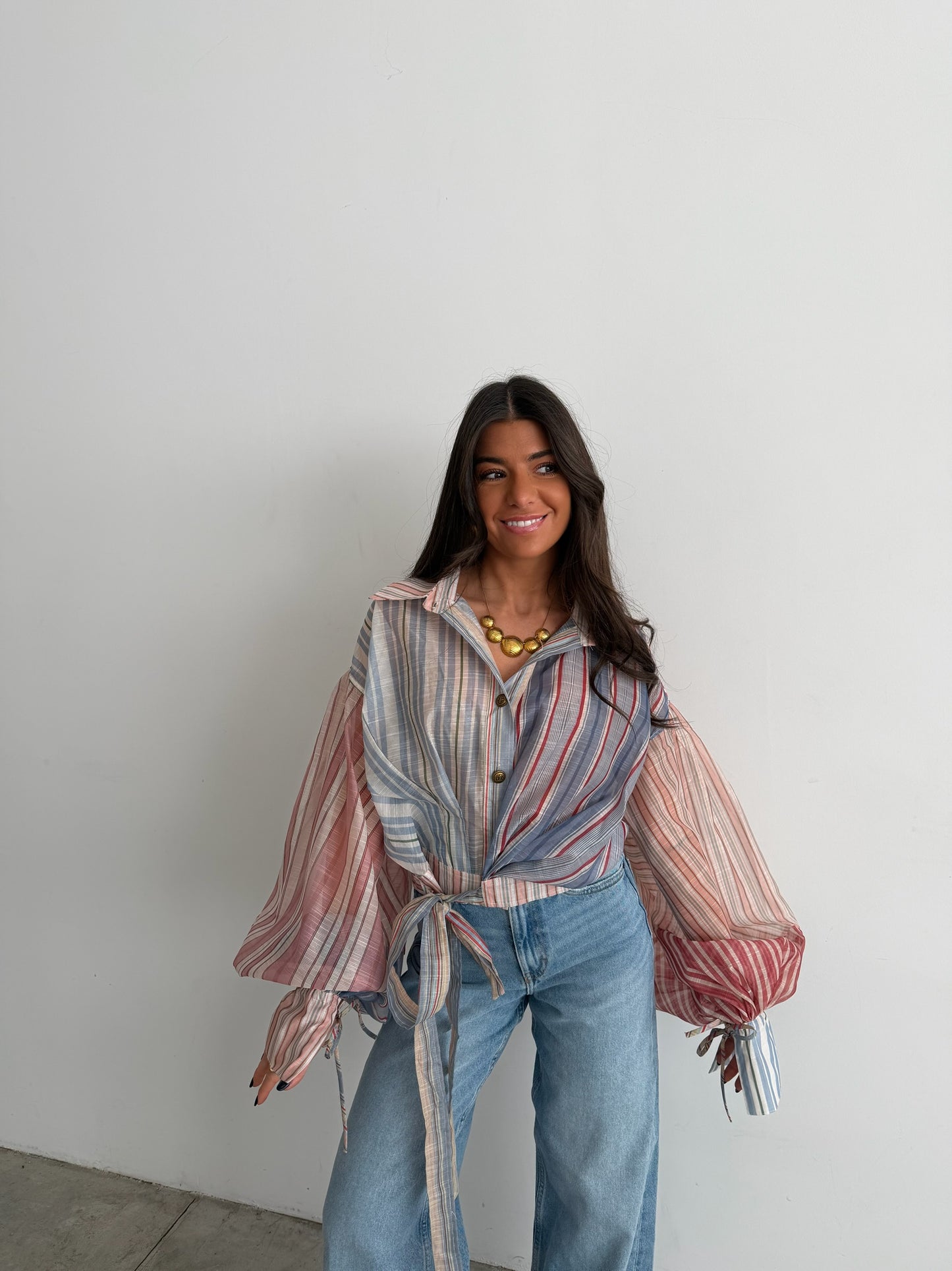 Cotton Candy Wrap Blouse