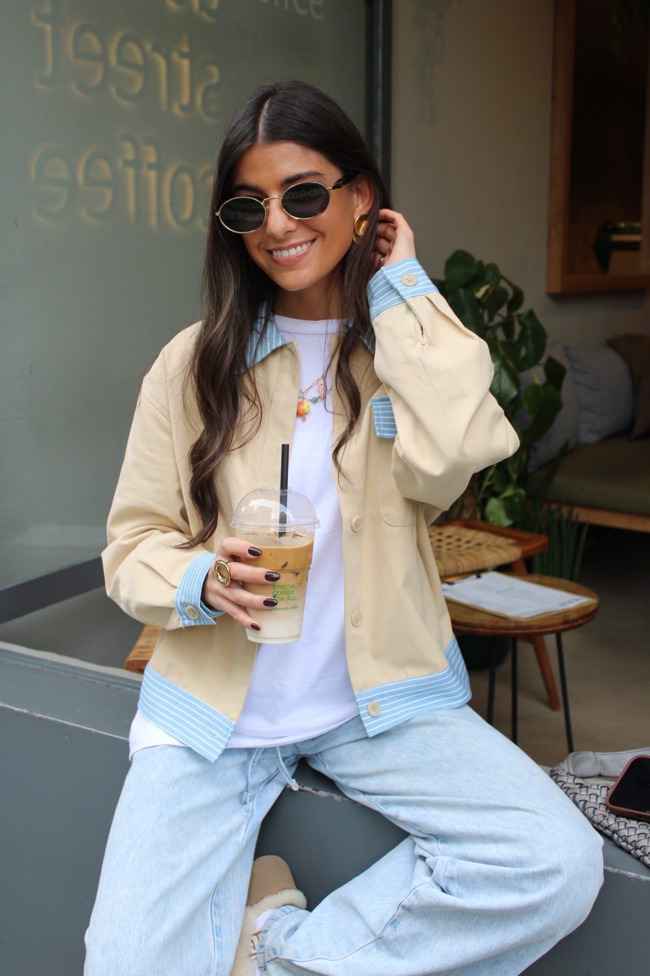 Jacket with Stripe Details