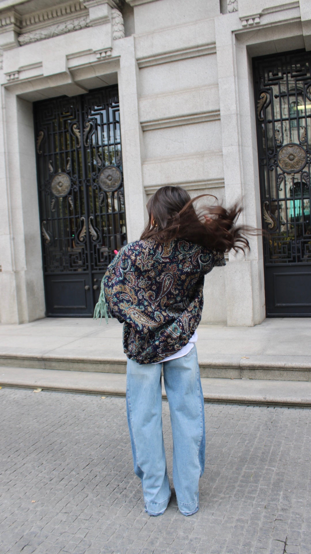 Paisley Bomber Jacket - Blue Tones