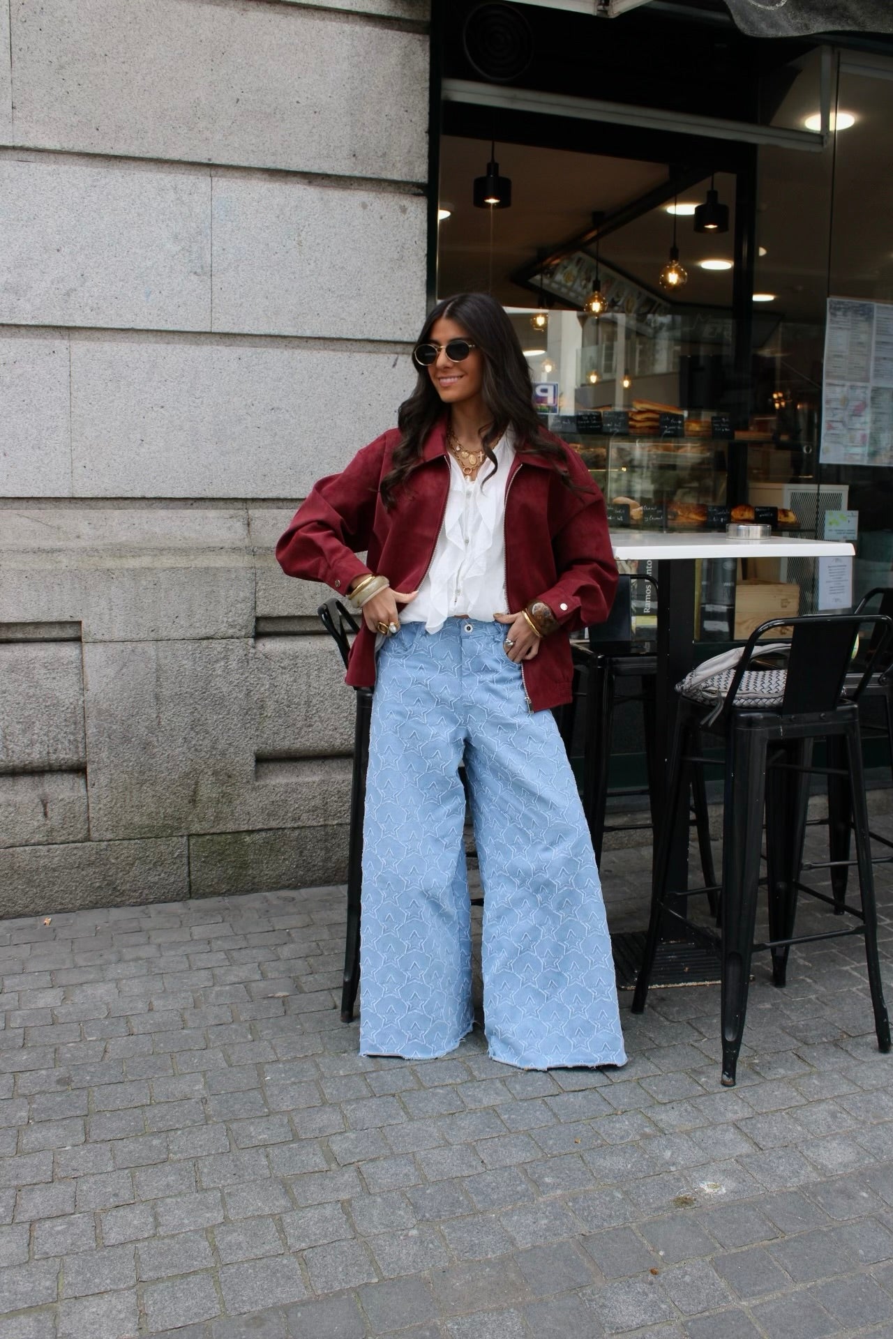Star-Print Jeans