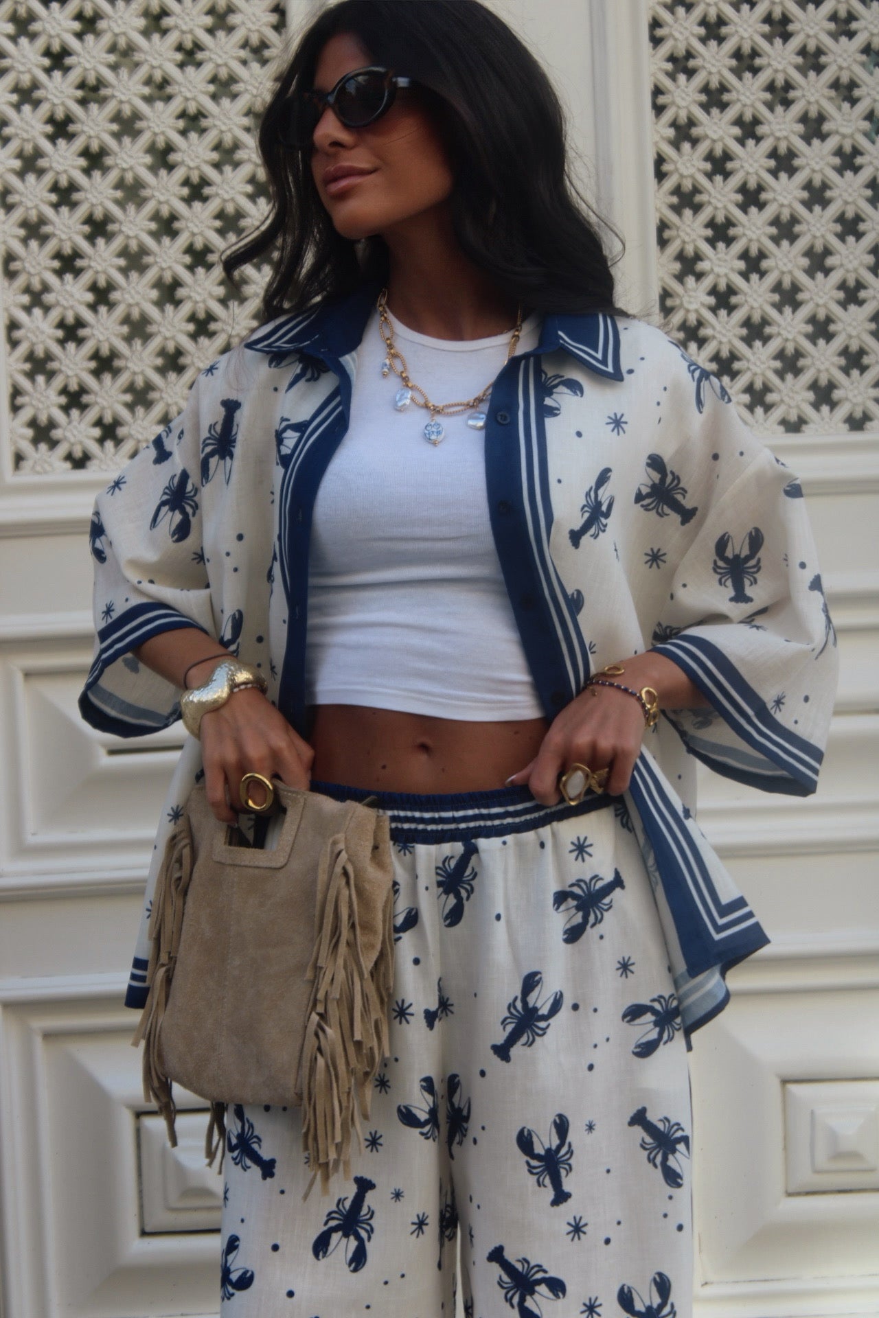 Lobster Set – Navy (Shirt & Pants)
