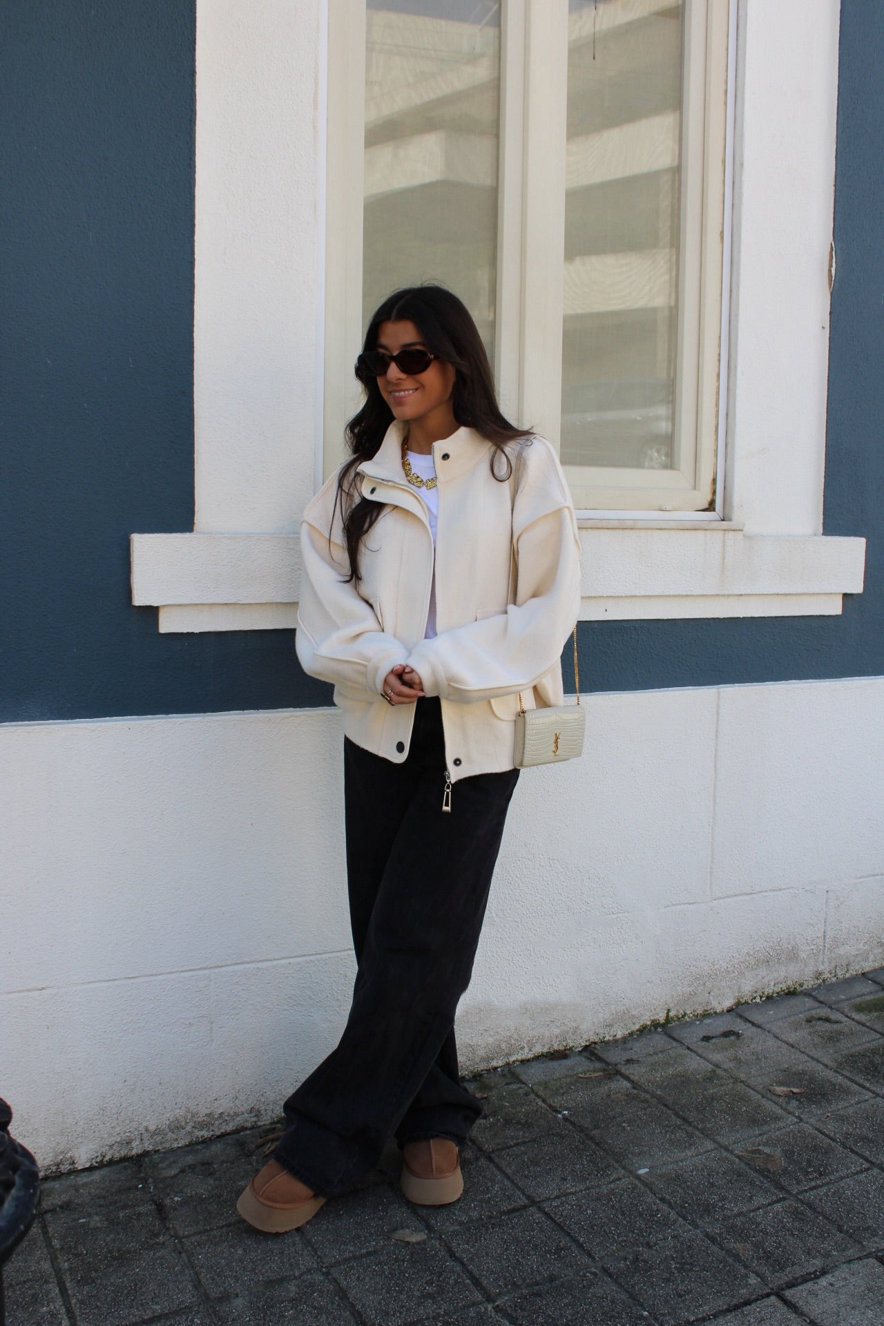 Off-White Double Knit Bomber