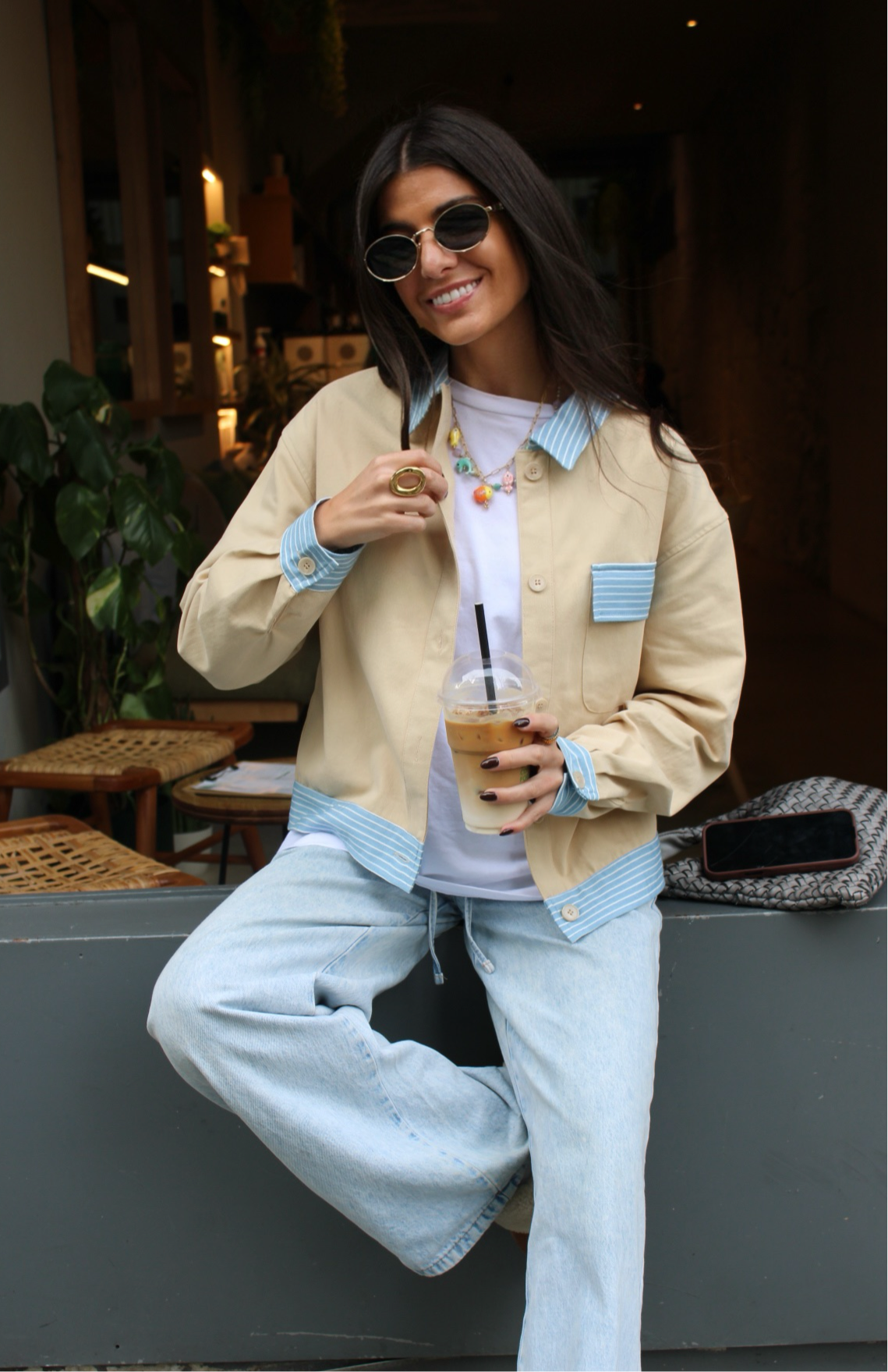 Jacket with Stripe Details