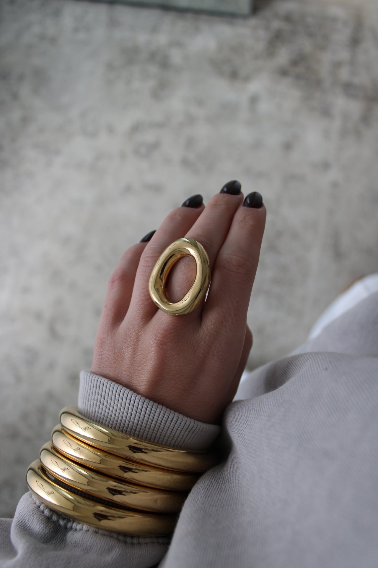 Oval Cut Out Ring