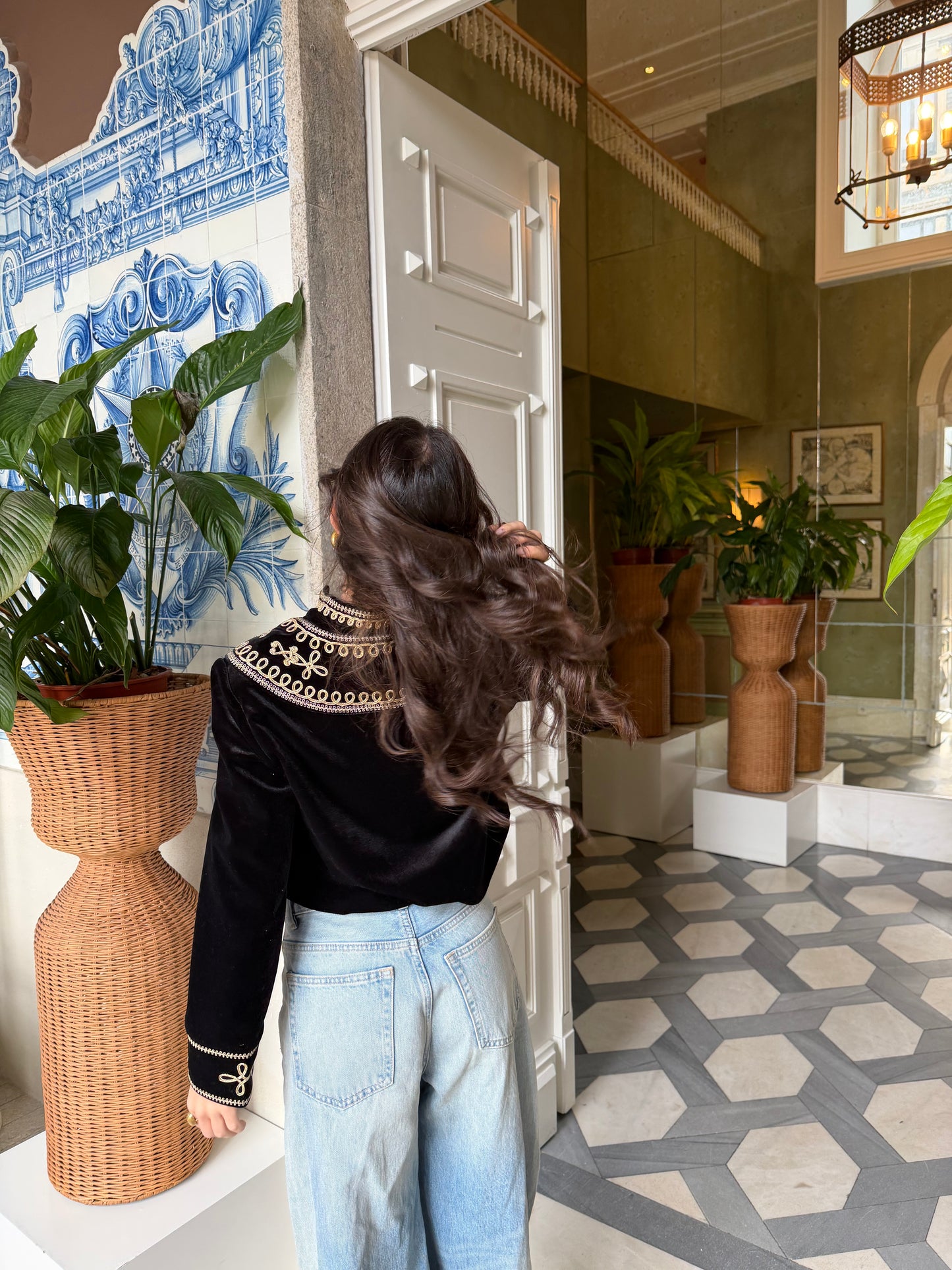 Napoleonic Velvet Jacket with Gold Embroidery