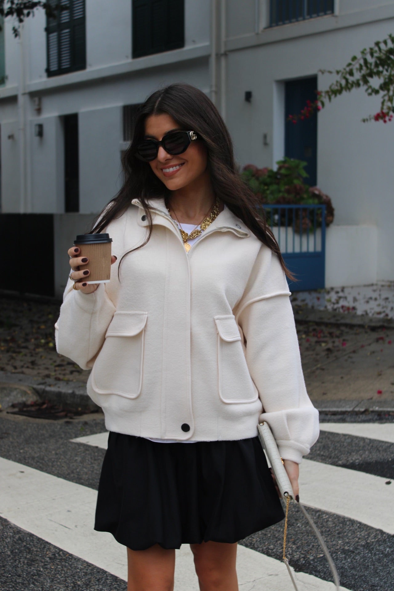Off-White Double Knit Bomber