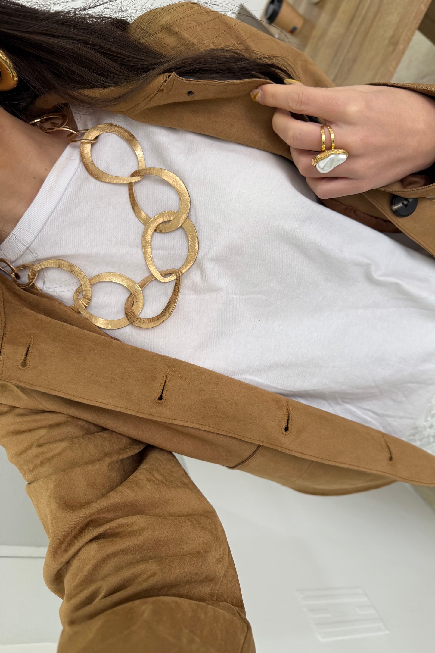 Maxi Necklace with Chain Effect