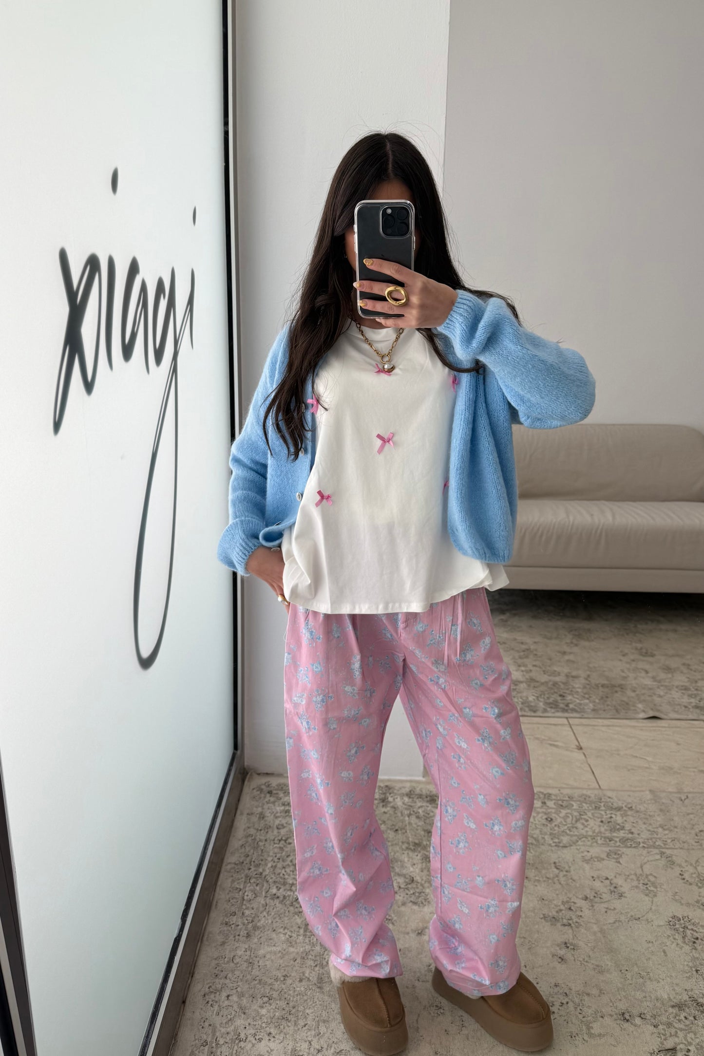 Floral Pants In Pink