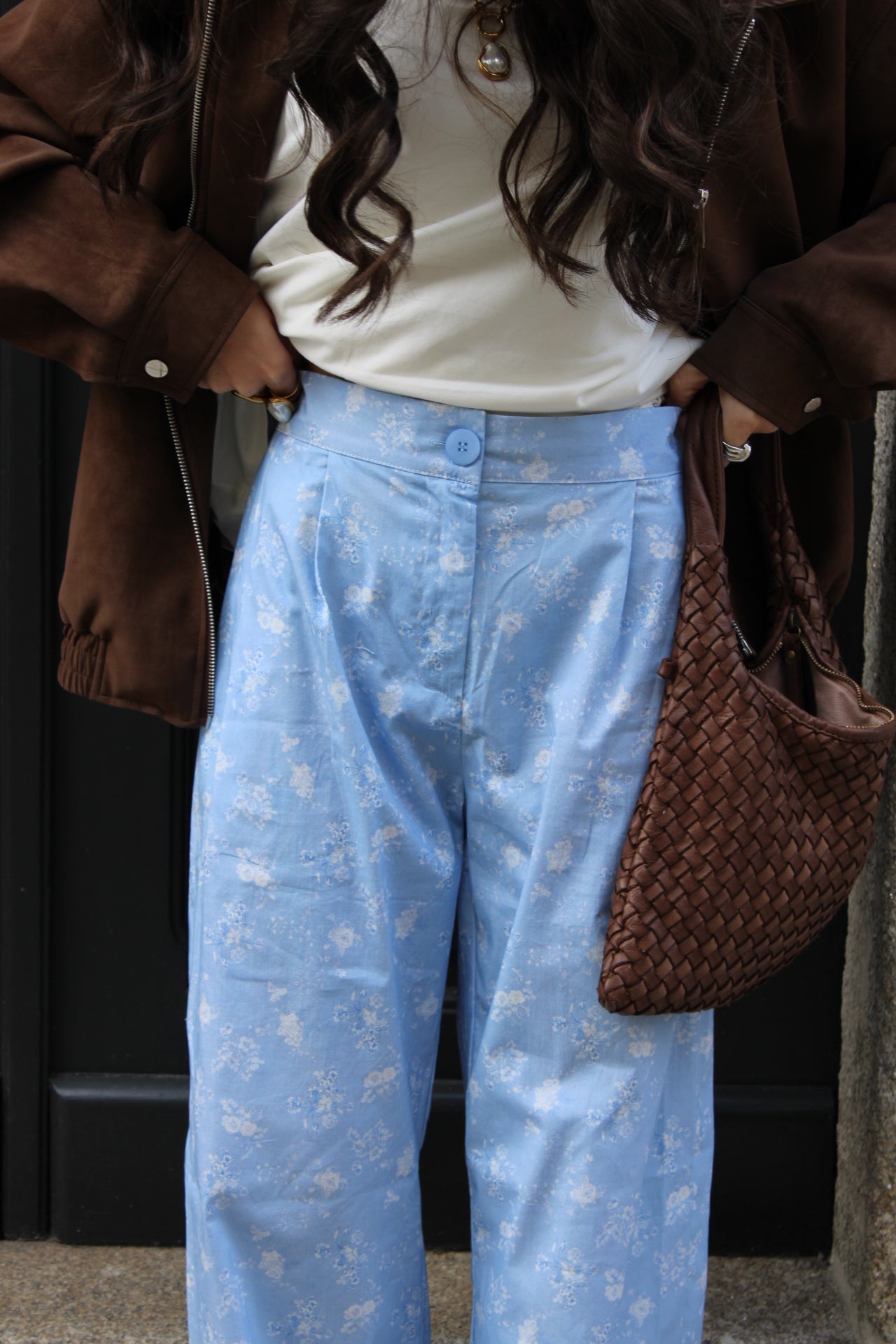 Floral Pants In Blue