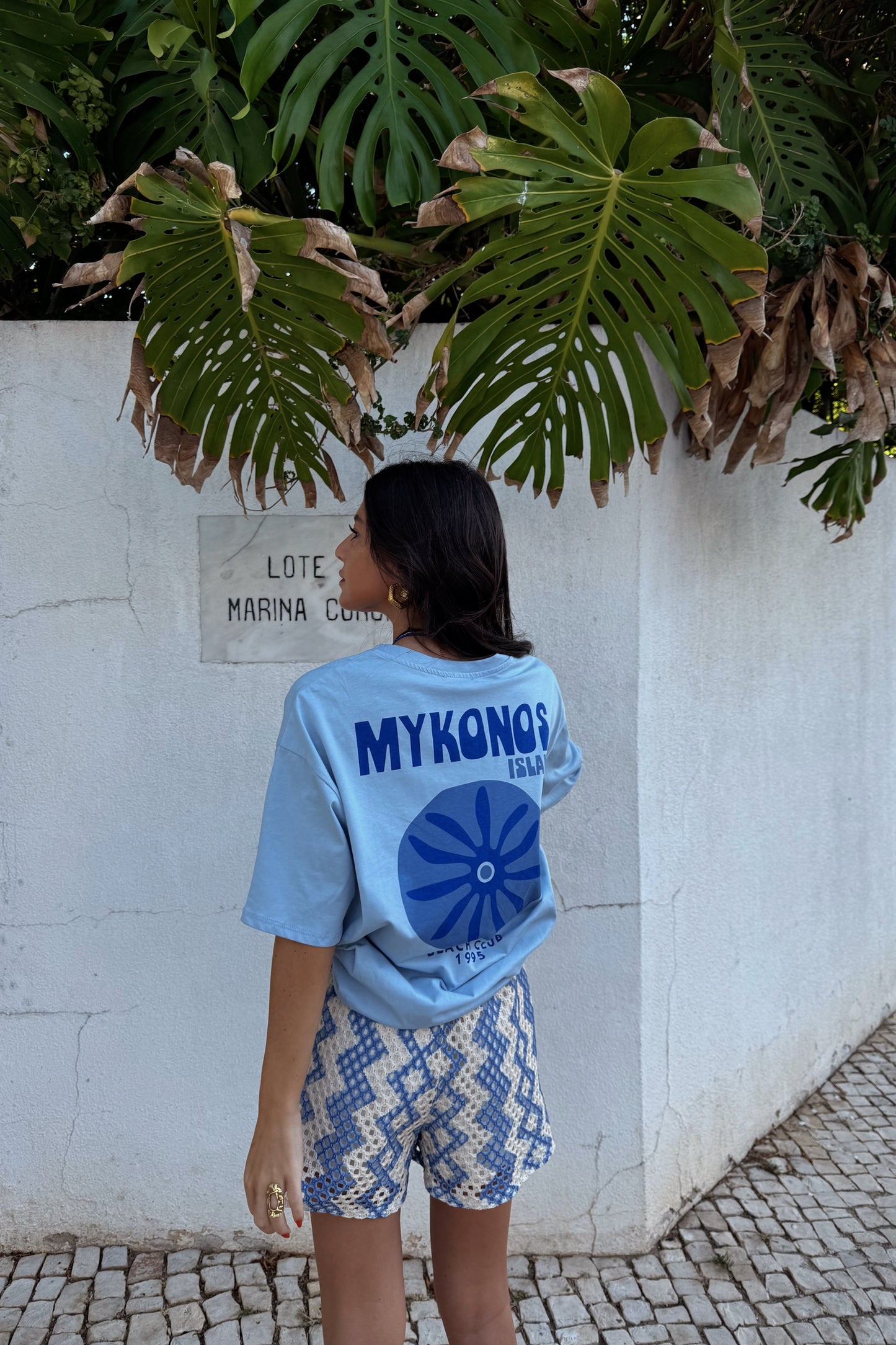 T-shirt "Mykonos Island" in Blue