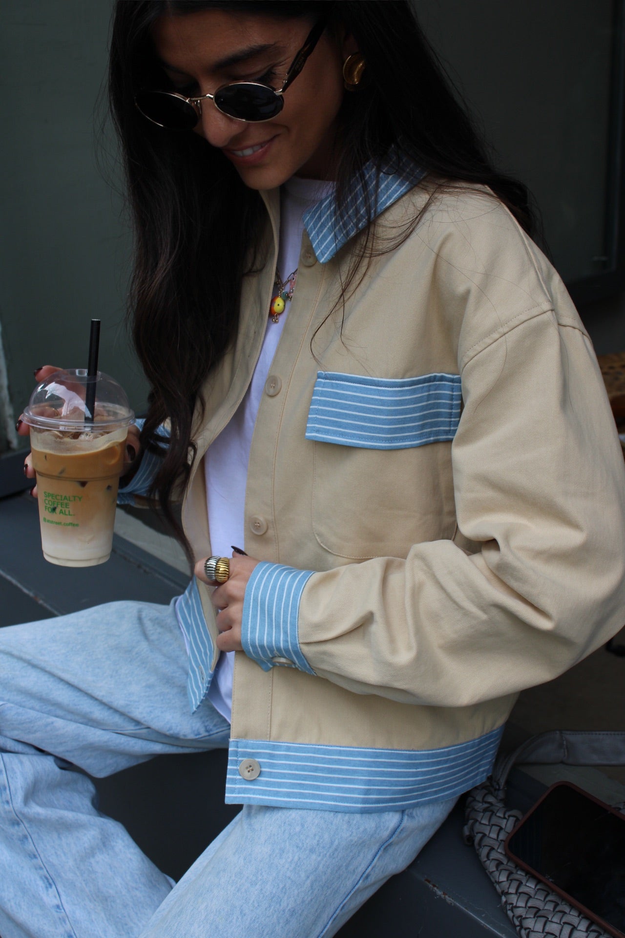 Jacket with Stripe Details