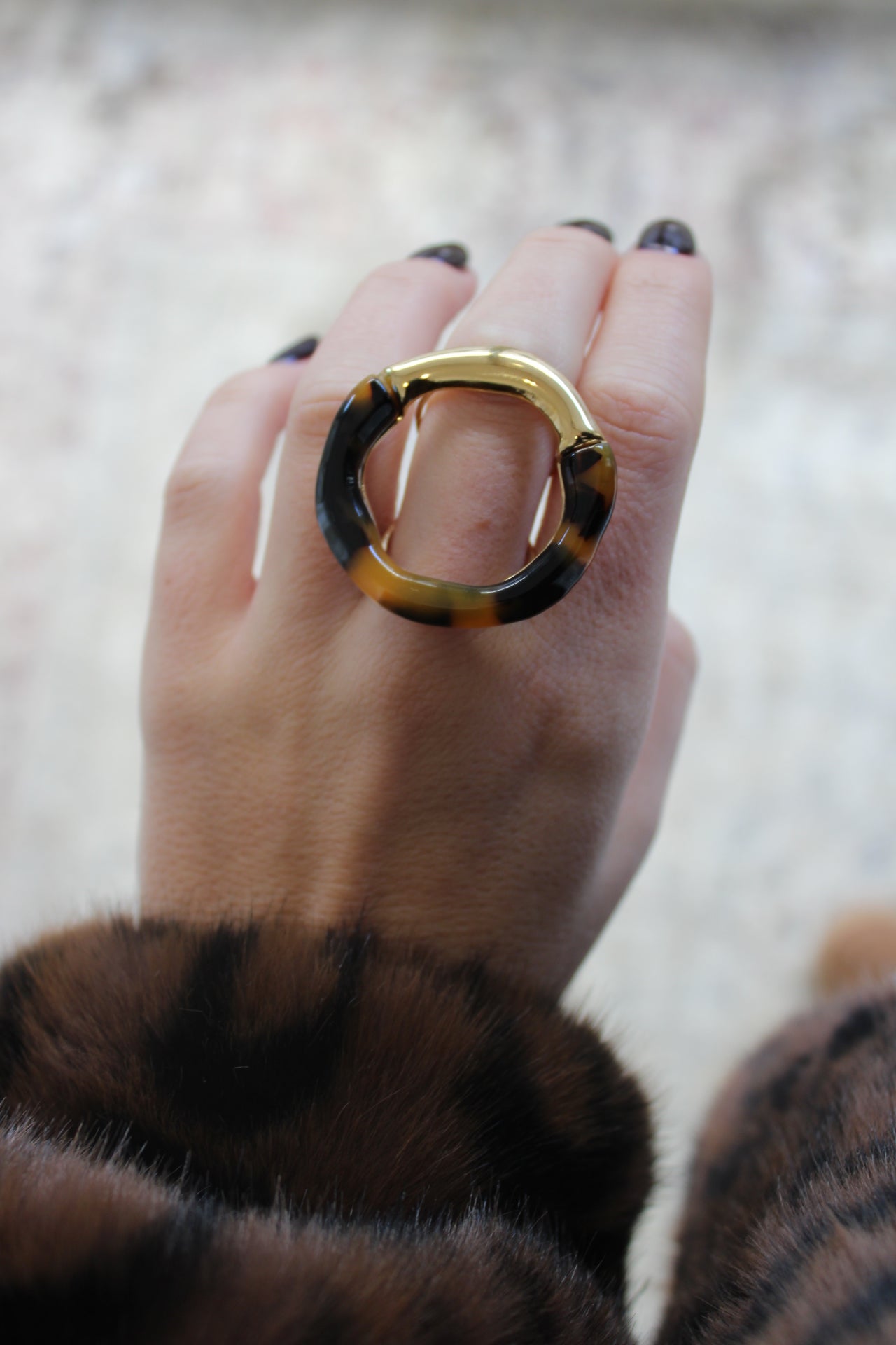 Round Animal Print Ring