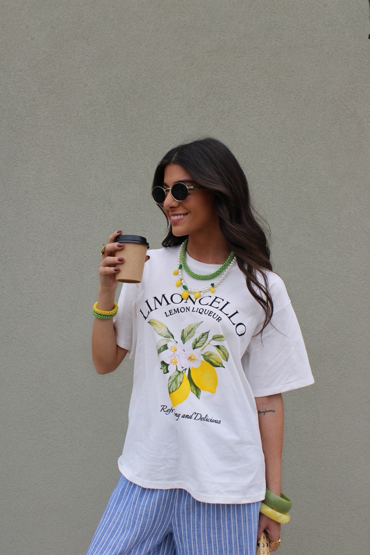 T-shirt with Lemon Print