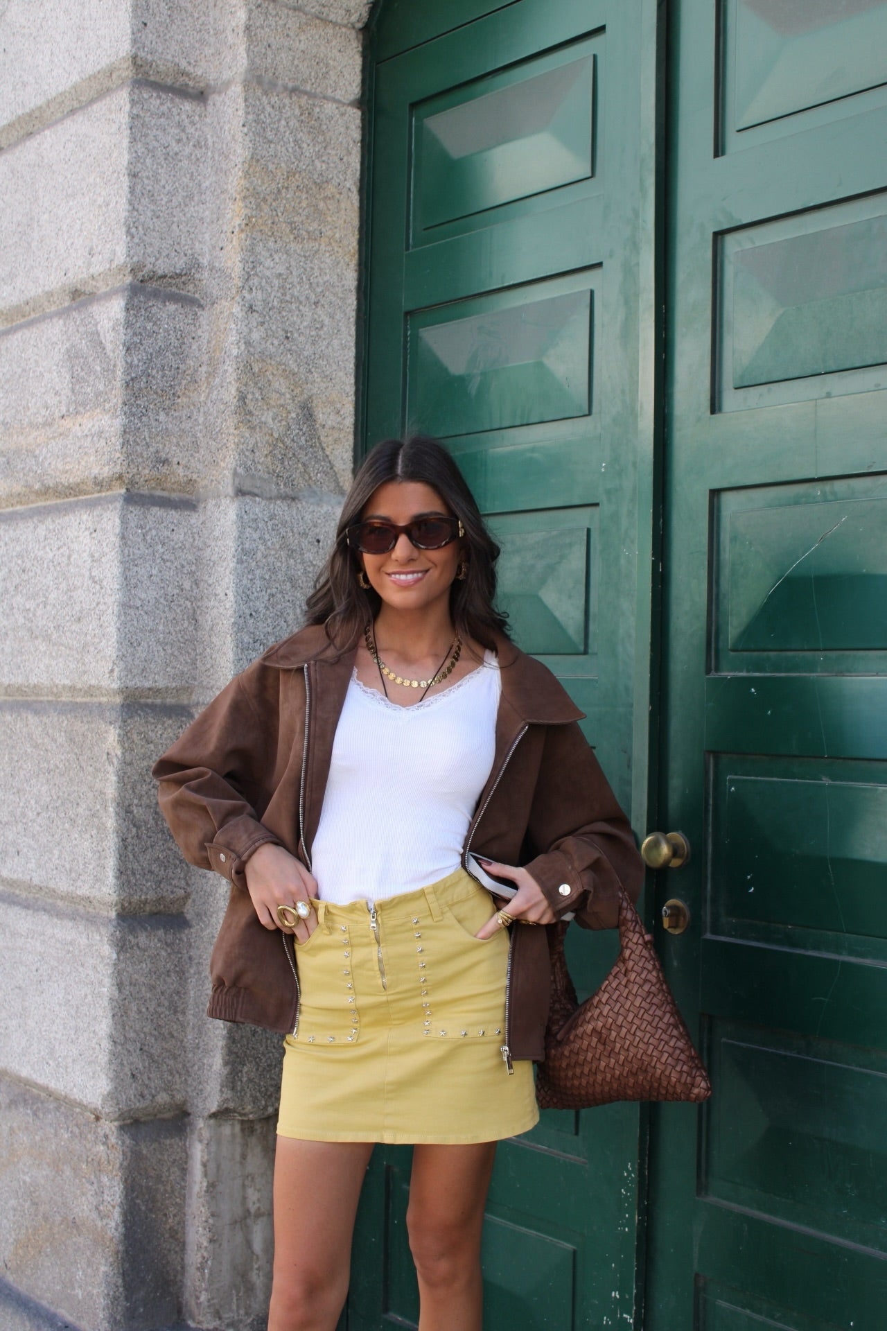 Mini Skirt with Studs