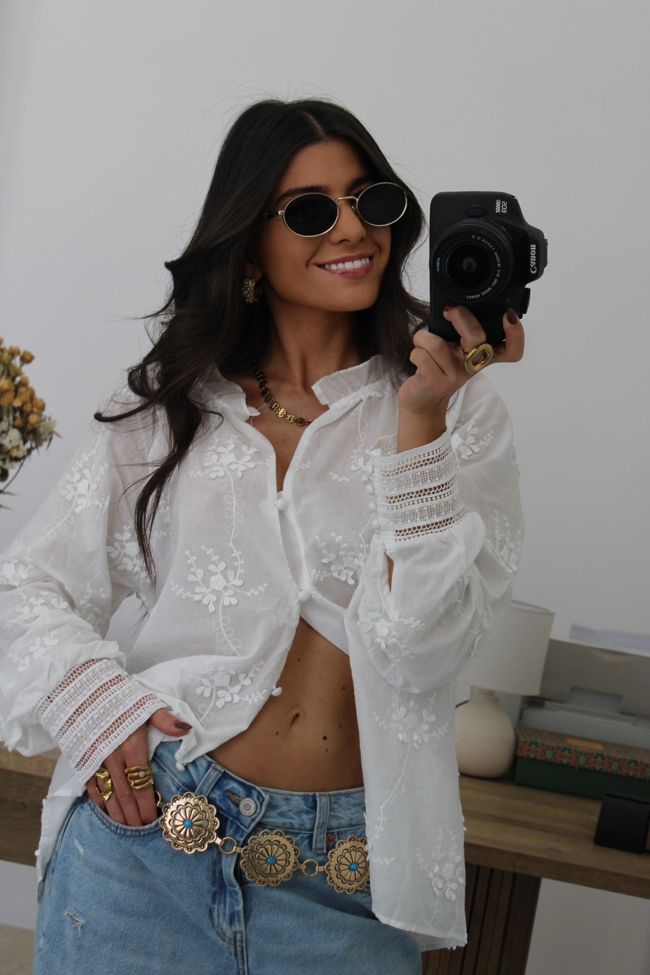 Shirt with Embroidered Details