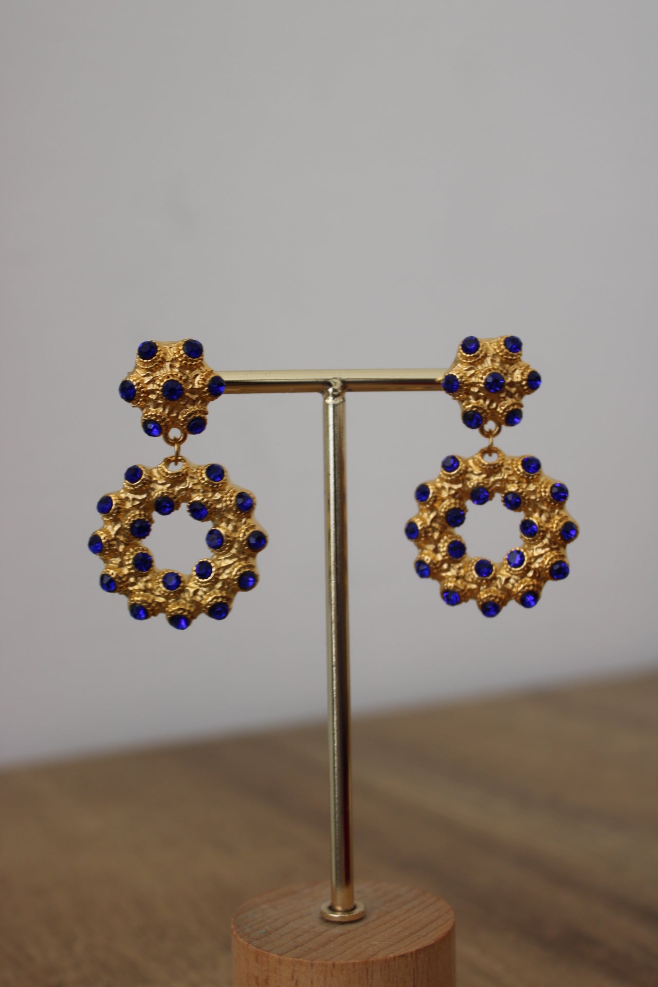 Blue Zircon Earrings - Stainless Steel